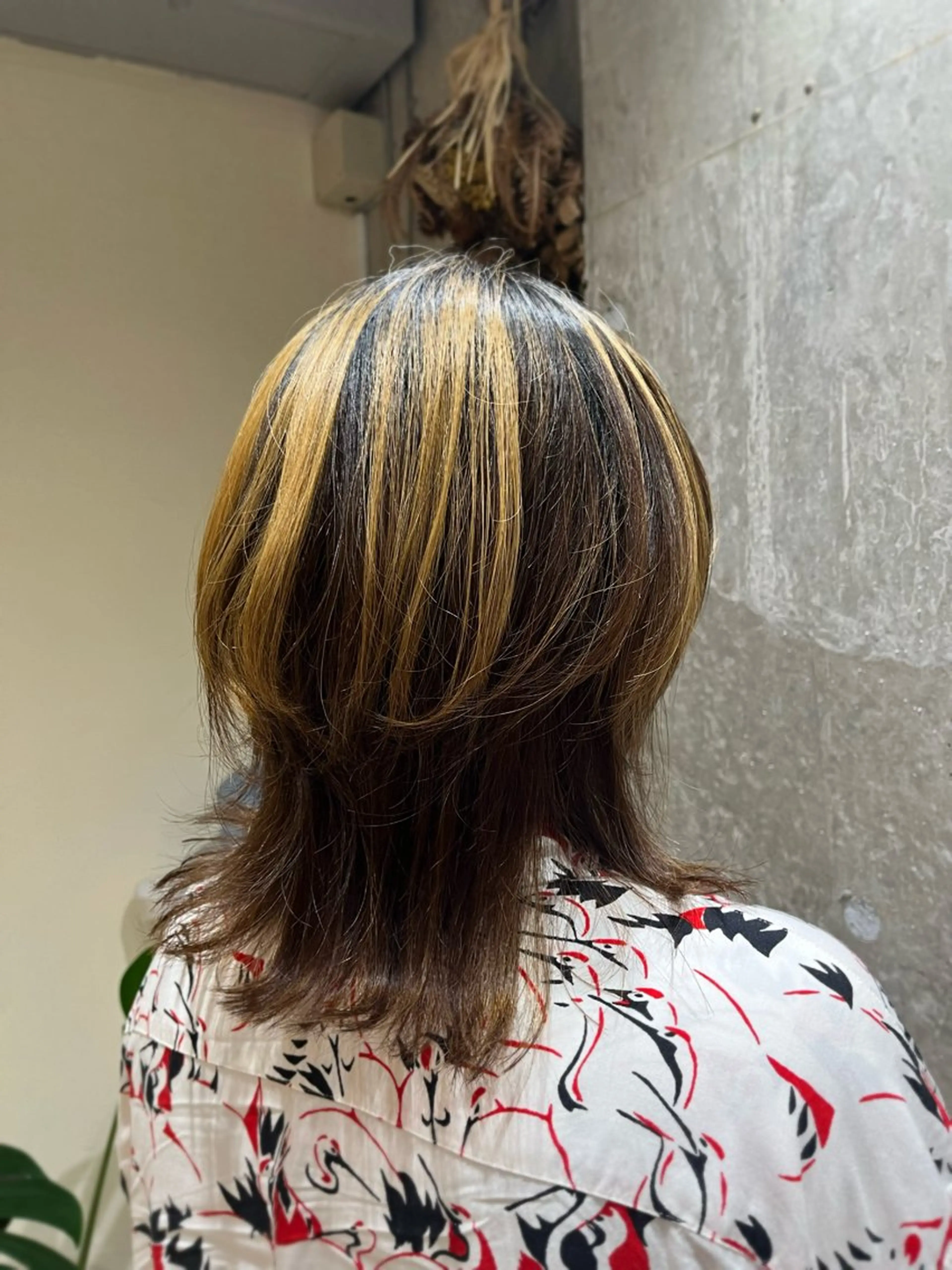 ミディアム くびれヘア 顔周りカット レイヤーカット ウルフカット mizo /ケアカラー/登戸のヘアスタイル