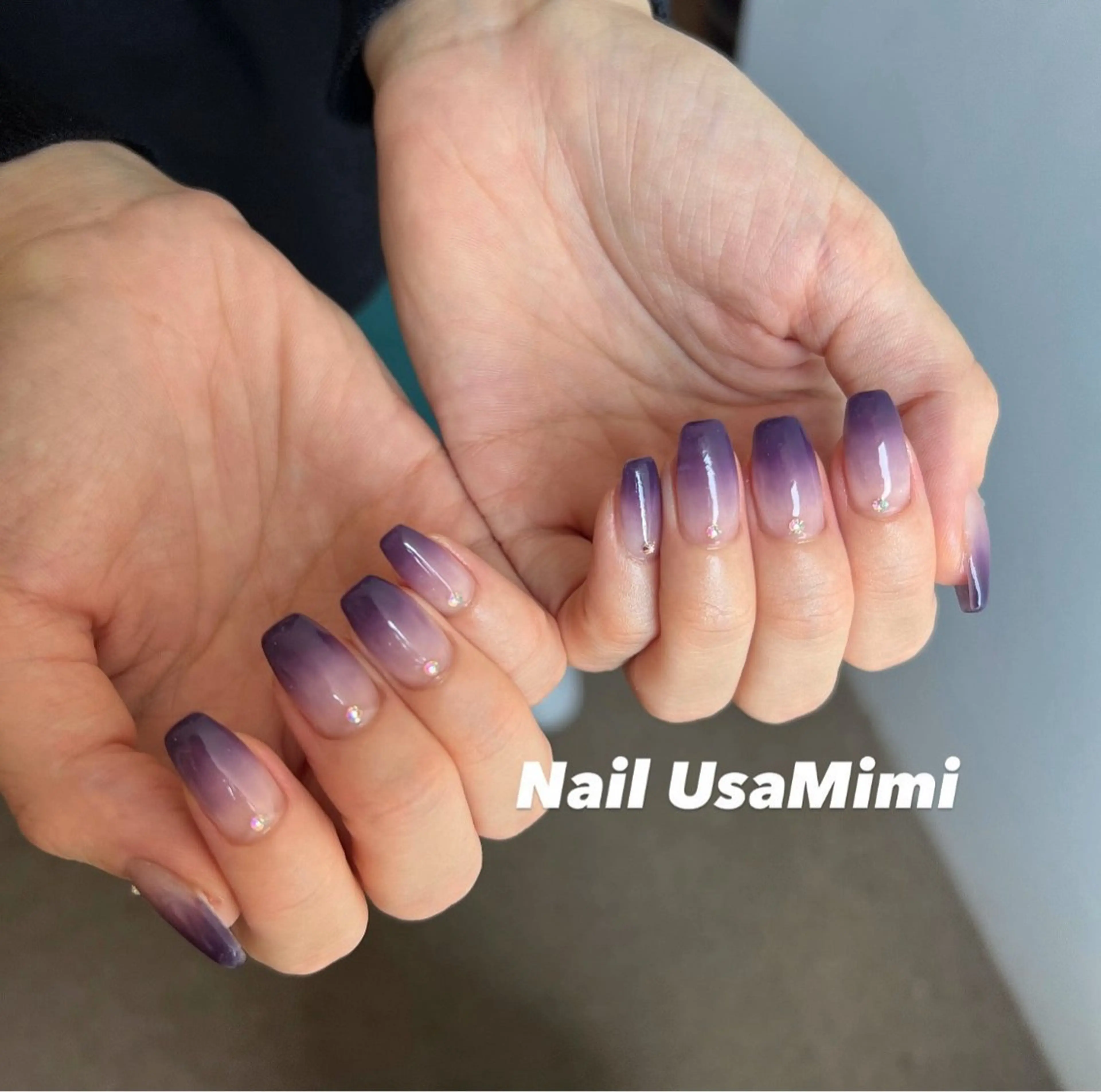 ネイル ジェルネイル グラデーション 韓国ネイル マグネットネイル 持ち込み 本町NailUsa Mimi RIKOのネイルデザイン