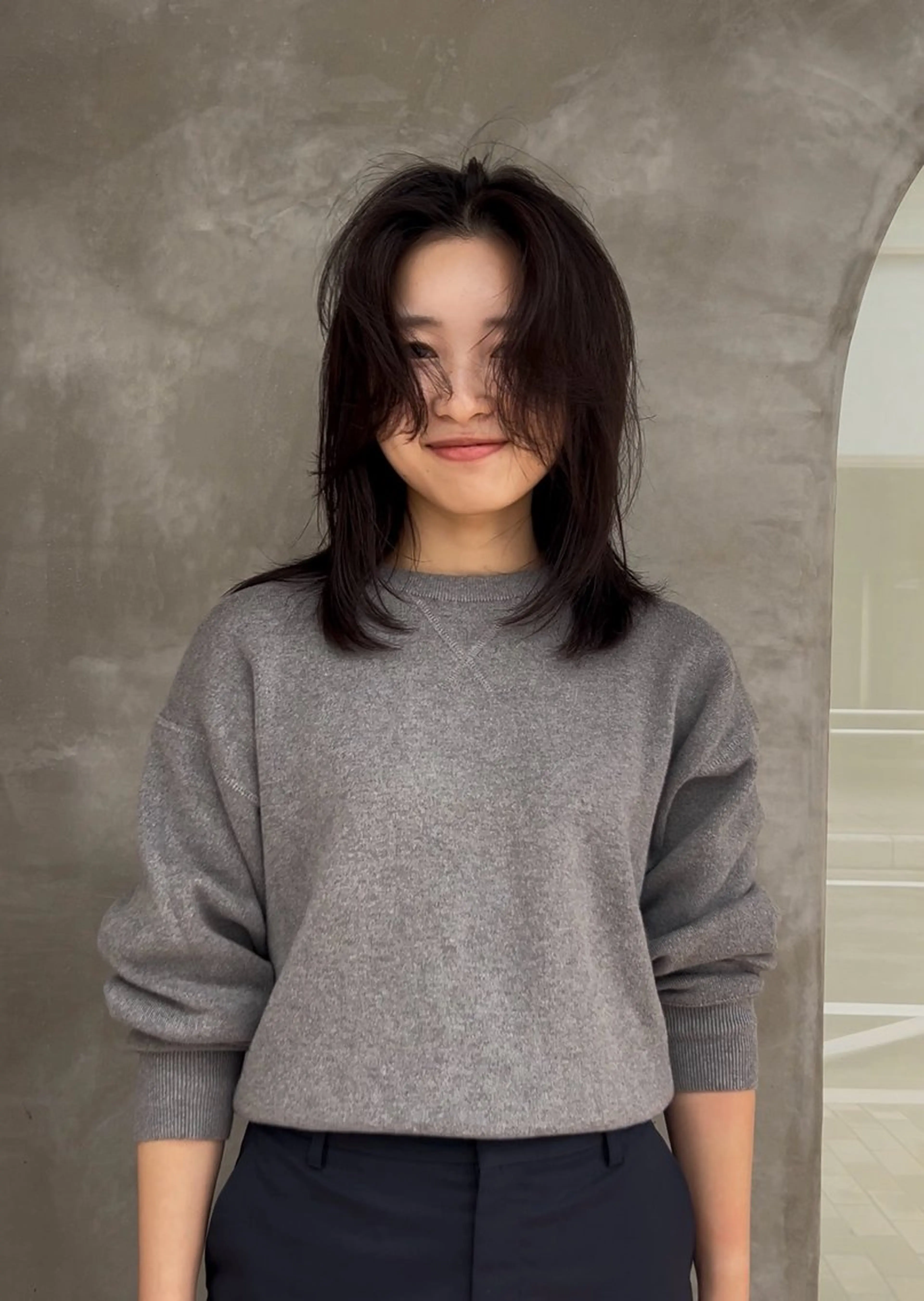 ミディアム カラー デザインカット/ パーマ/nanaのヘアスタイル