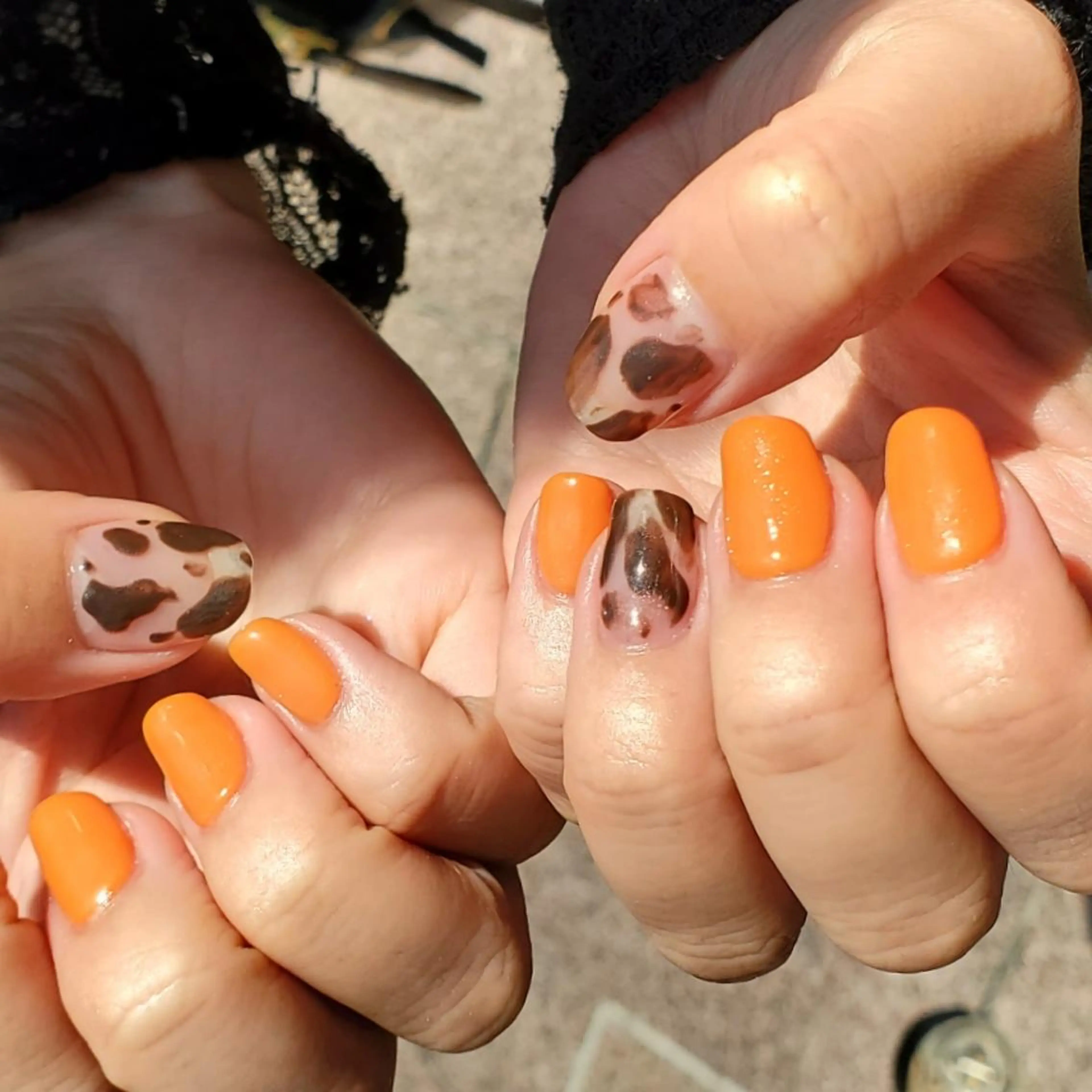 ネイル アニマル柄 ニュアンスネイル MOM 原宿店所属・MoM マムネイル原宿のネイルデザイン