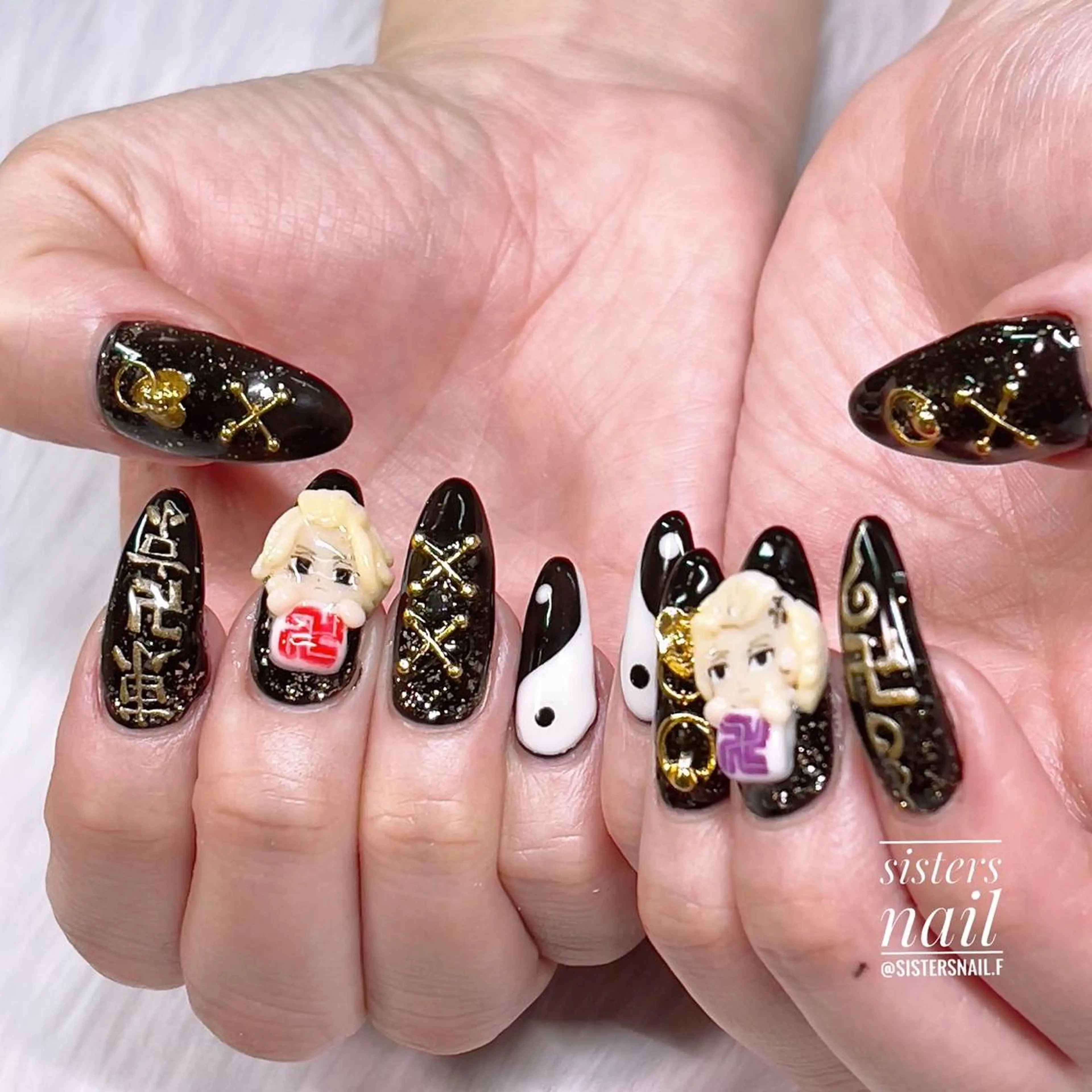 ネイル アートネイル キラキラネイル sisters nail.fのネイルデザイン