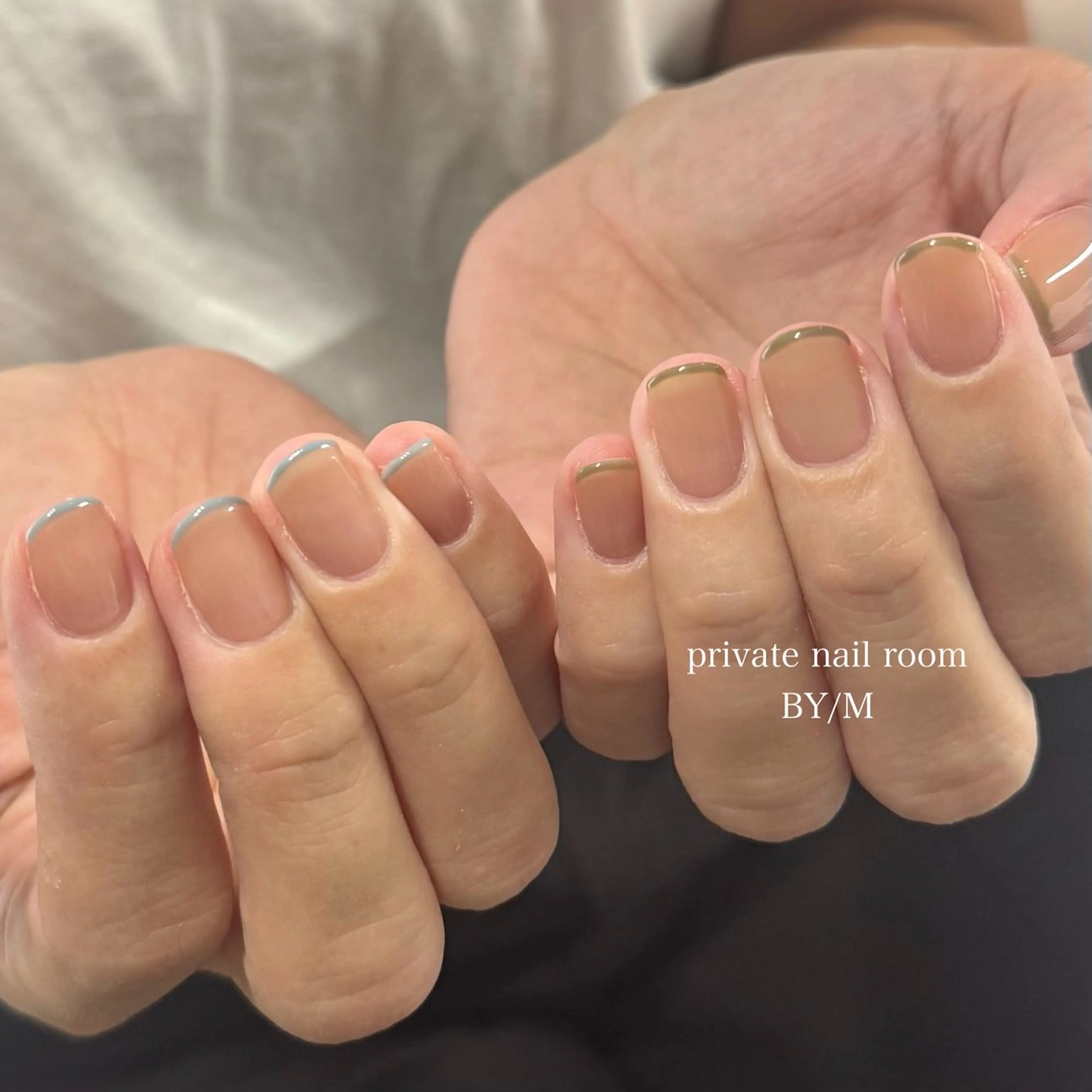 ネイル フレンチネイル 持ち込み シンプルネイル ハンドネイル BY / Mのネイルデザイン