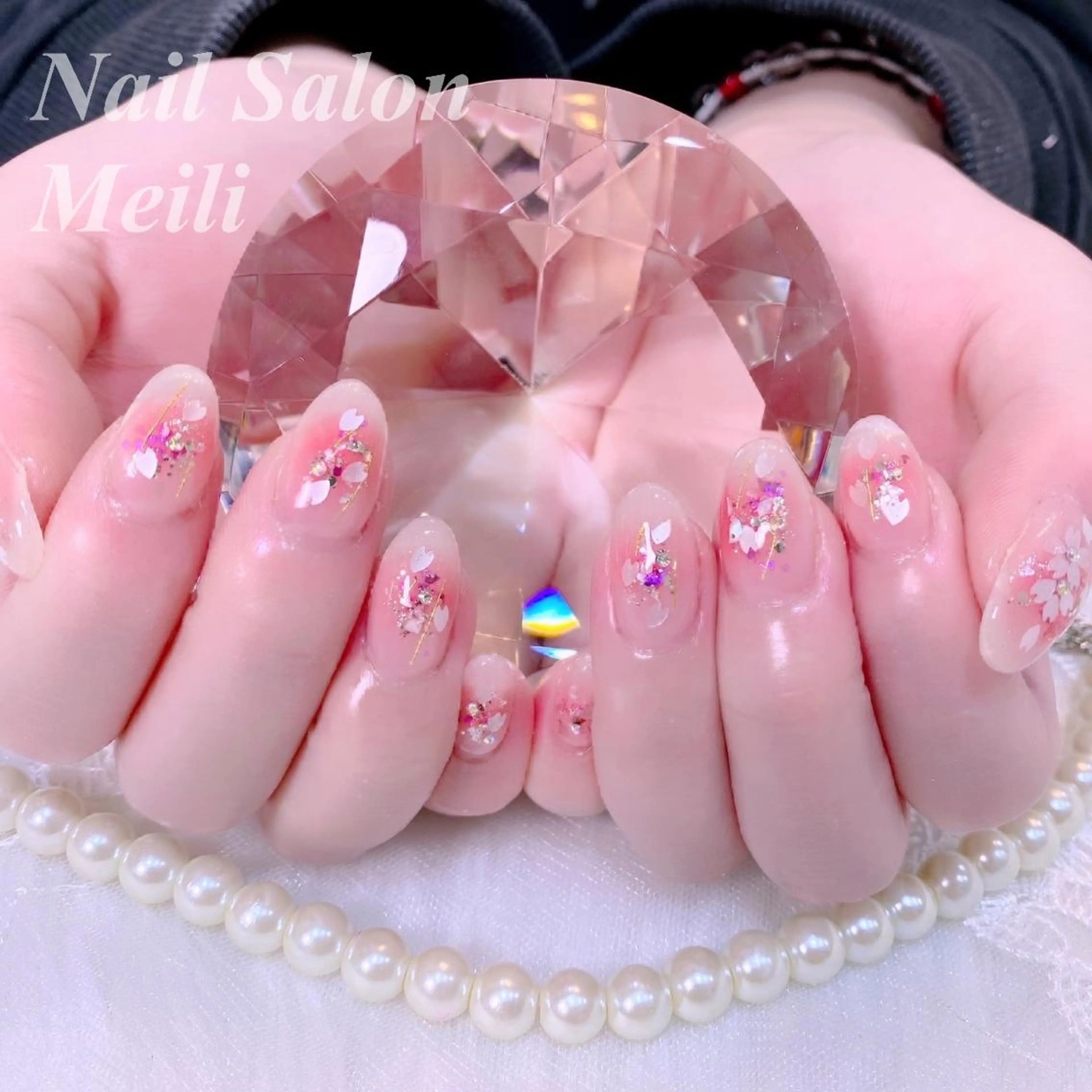 ネイル 桜ネイル フラワーネイル 春ネイル NAILSALON MEILIのネイルデザイン