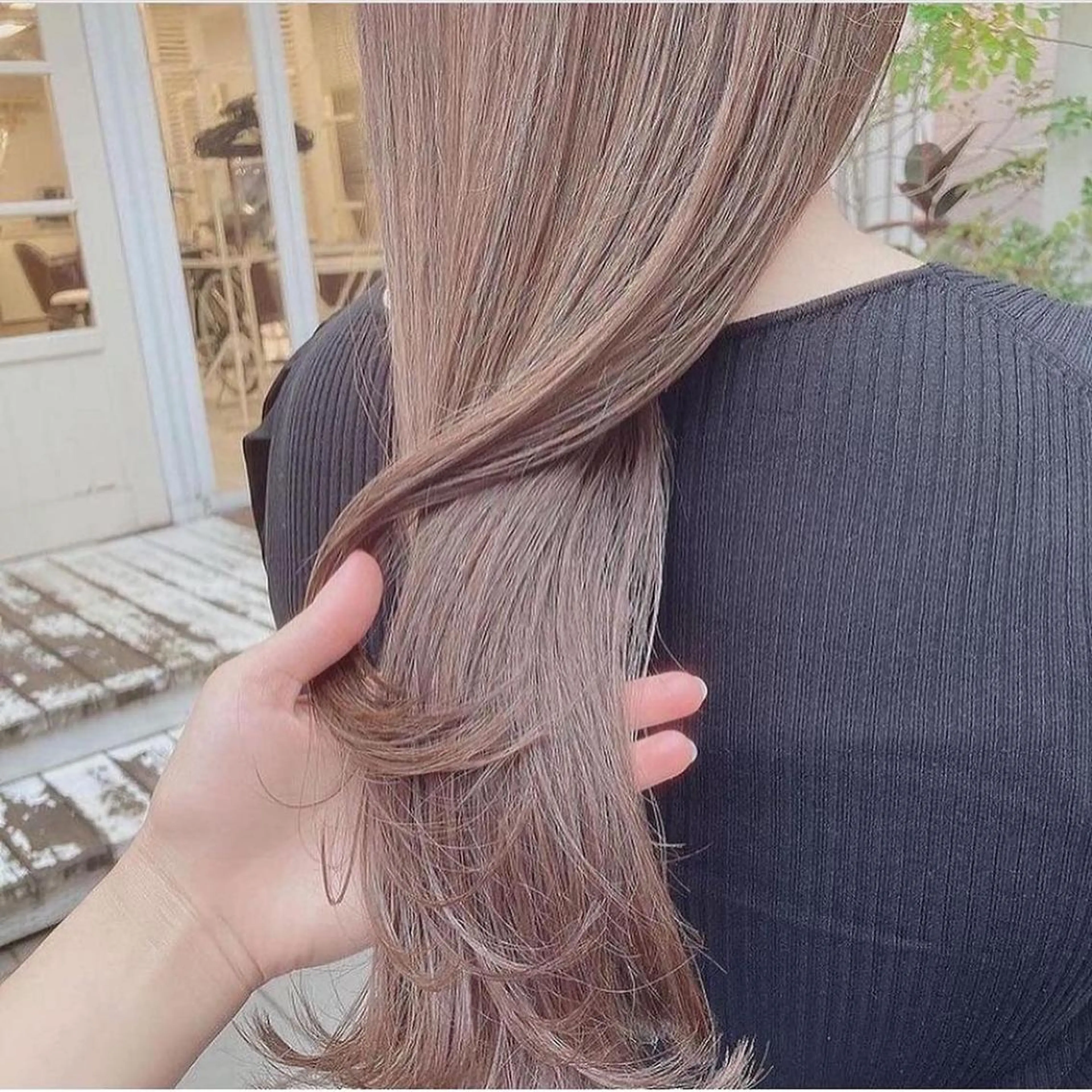 ミディアム カラー ヘアアレンジ ベージュカラー ブリーチ ブラウンカラー グラデーションカラー グレージュ 韓国/髪質改善💘 櫻井かれんのヘアスタイル