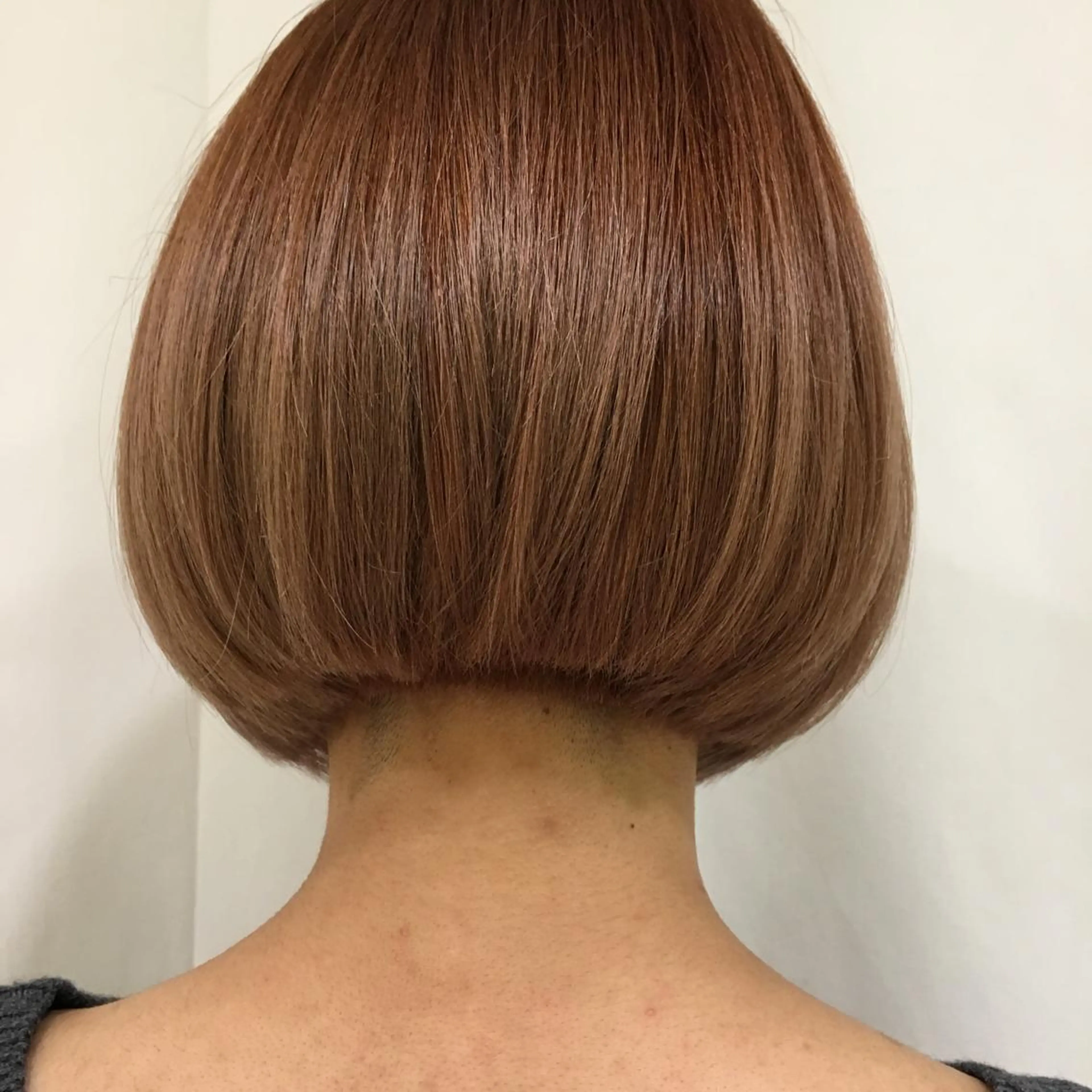 ショート カラー ヘアアレンジ マツエク・マツパ ワンレンボブ ボブ きむえり/髪質改善 /セット/カラーのヘアスタイル