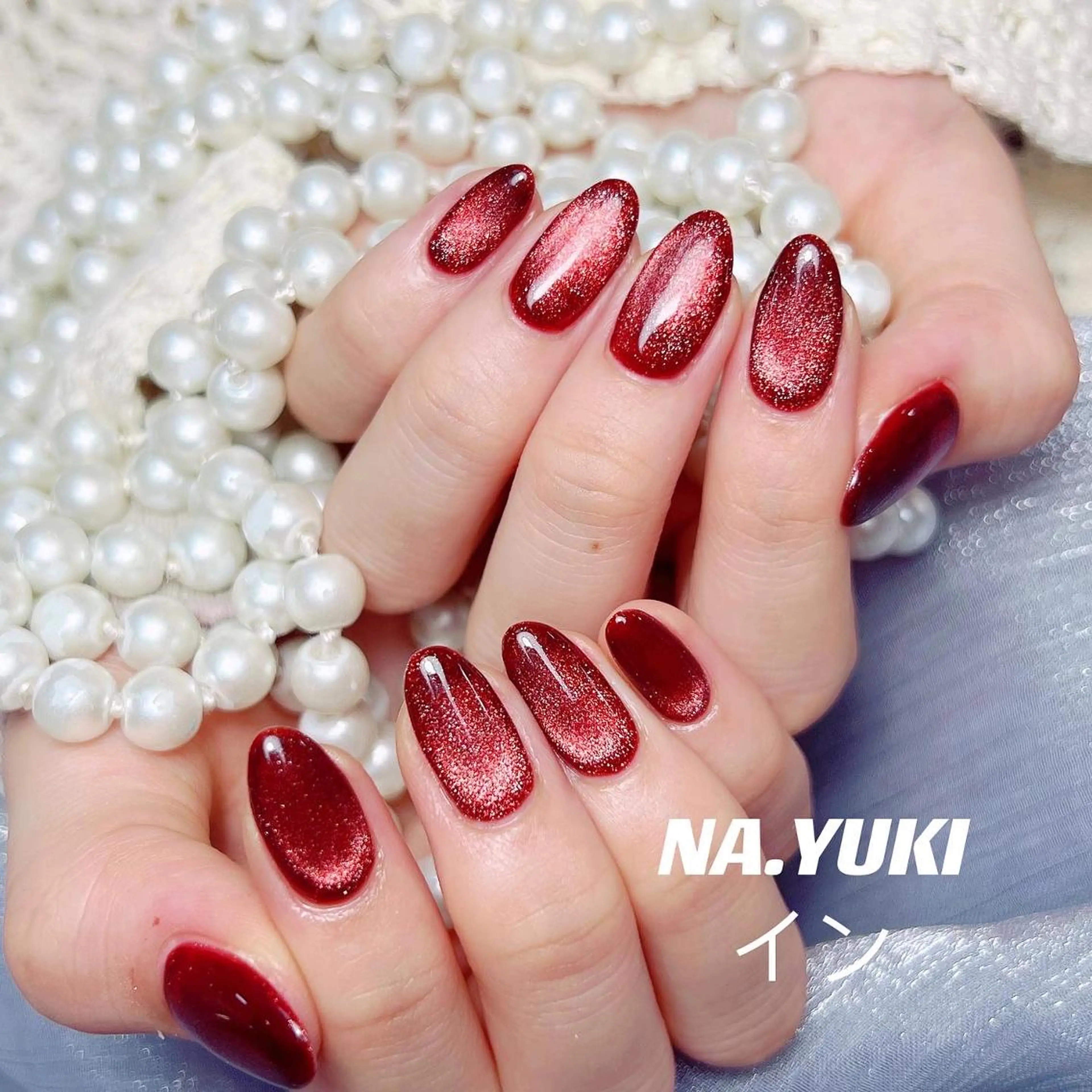 🌟ミニモ限定価格🌟【ハンド】スカルプ長さだし+フレンチ/マグネット/ミラー/オローラワンカラー11000の写真