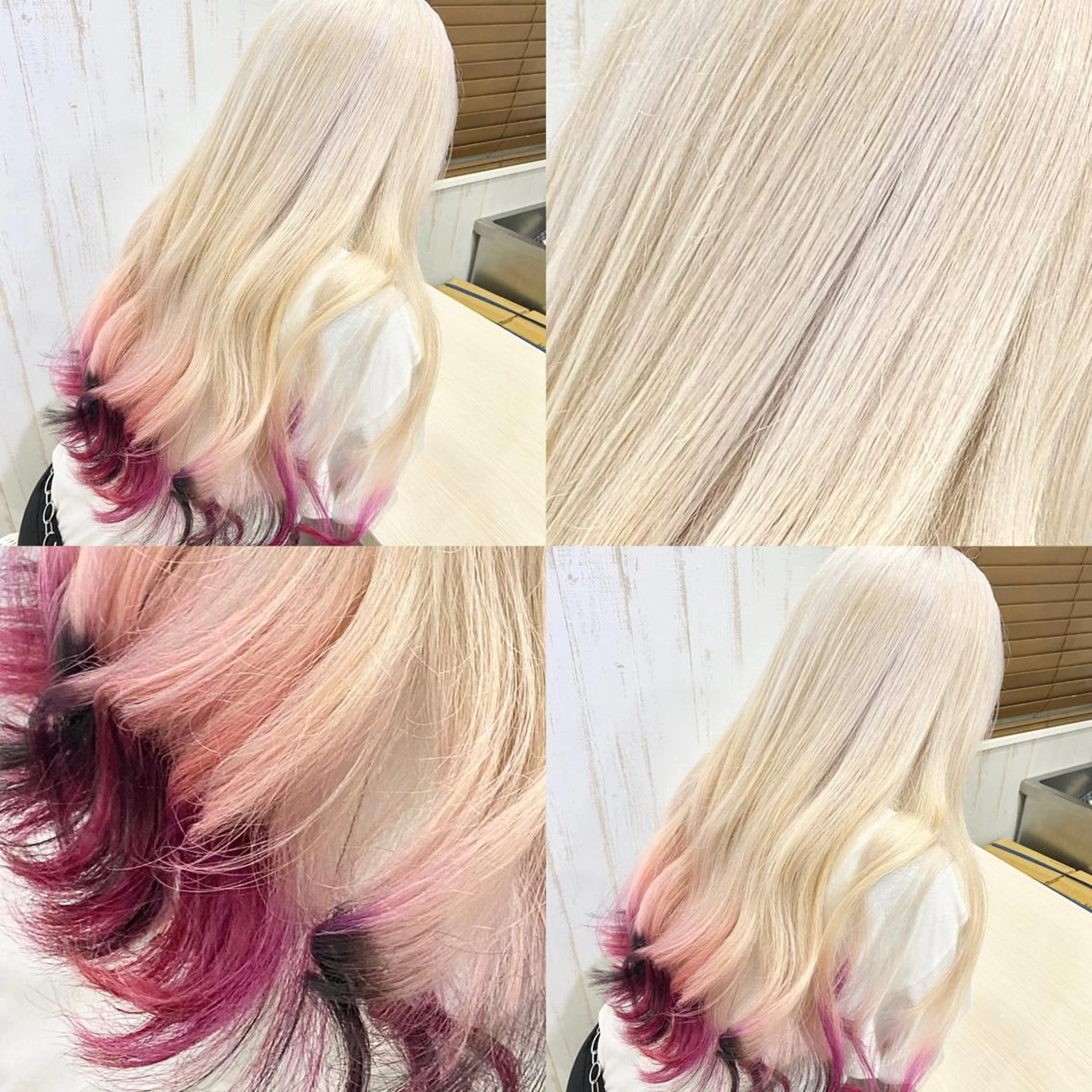 ロング ヘアカラー トリートメント ハイトーン💫 エクステ💫maiのヘアスタイル