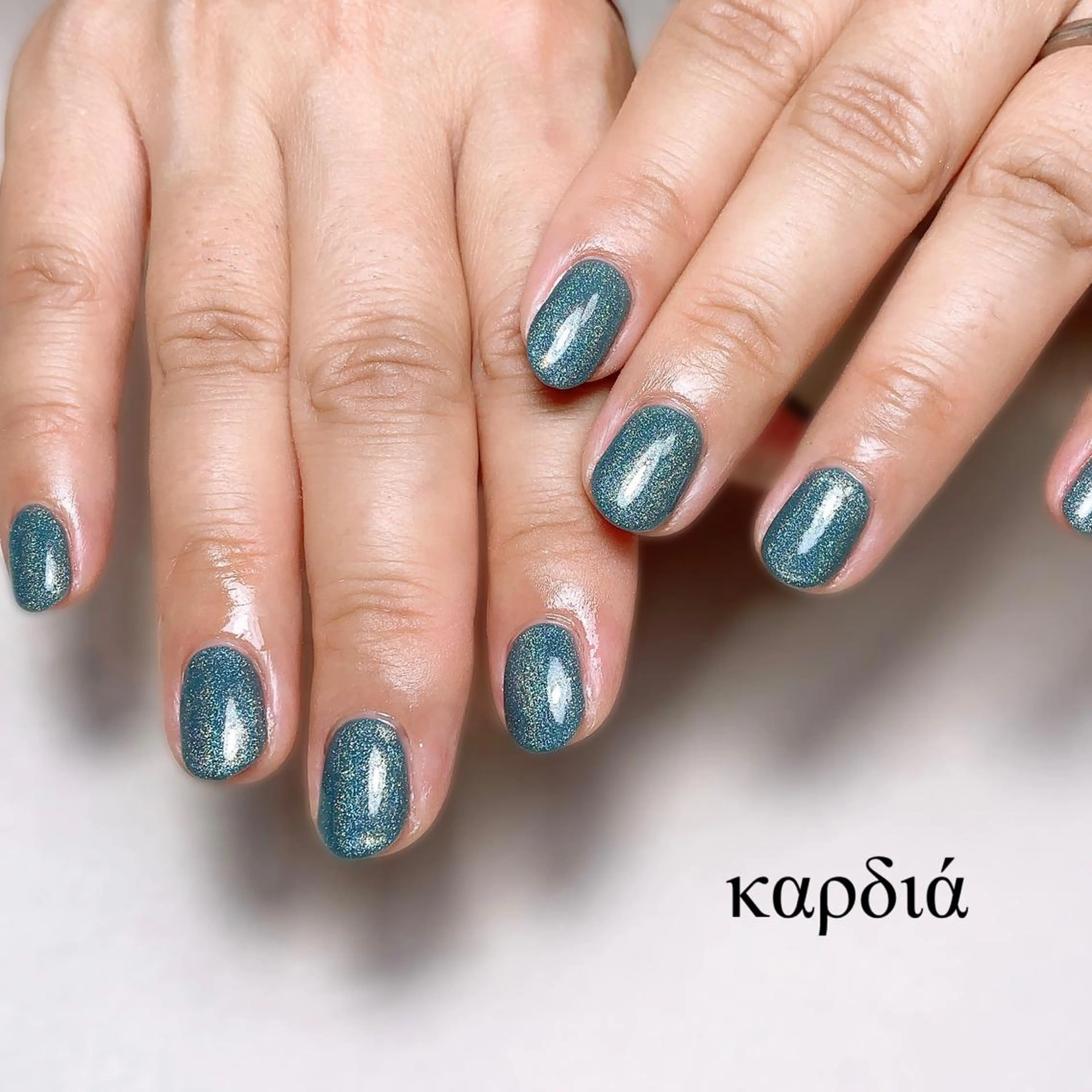 ネイル ハンドネイル καρδιά -ｶﾙﾃﾞｨｱ-のネイルデザイン