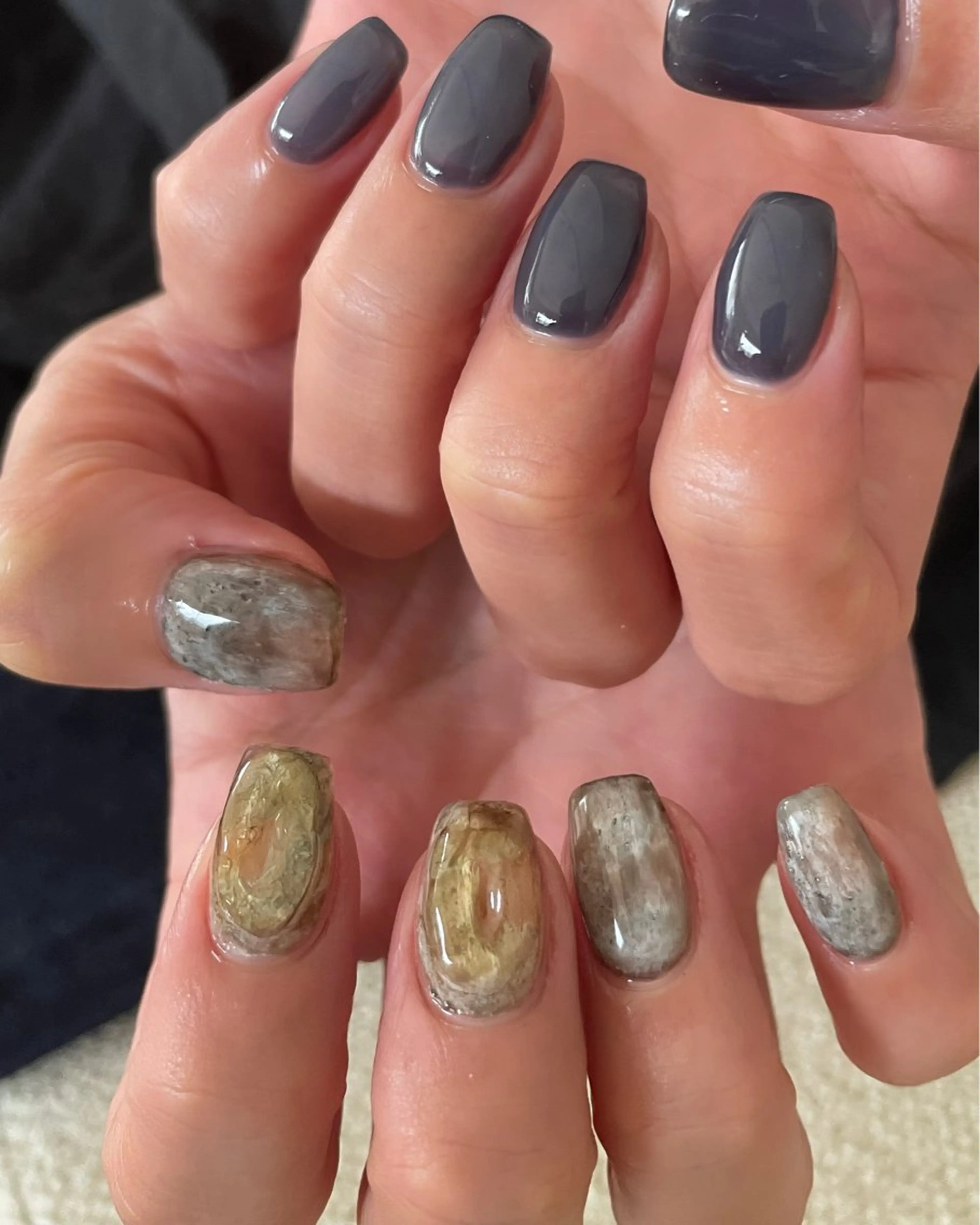 ネイル ニュアンスネイル ハンドネイル "achoe" コエ HARUNAのネイルデザイン