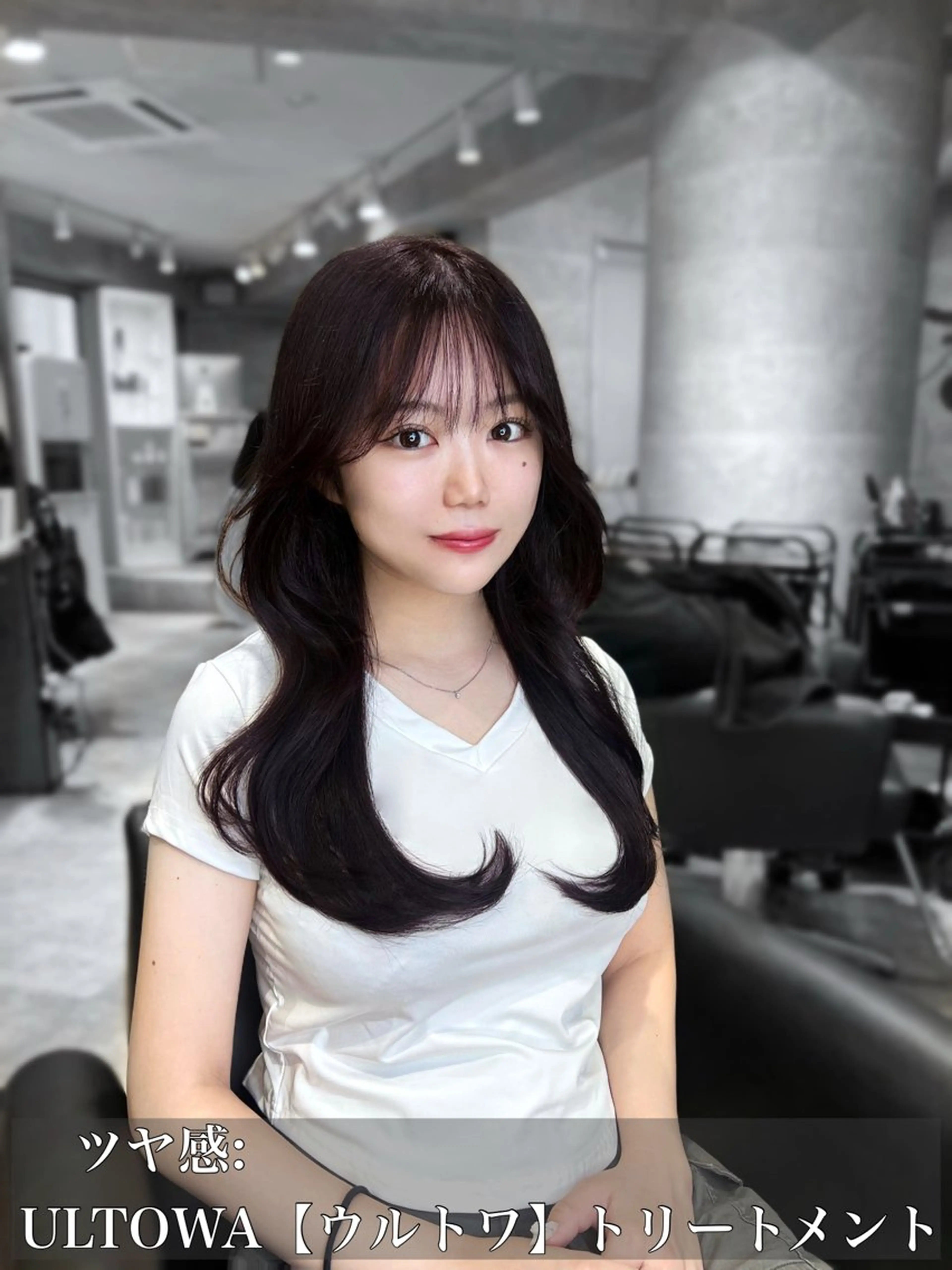 ロング カラー パーマ ヘアアレンジ 韓国風ヘア レイヤーカット トリートメント ワンホンヘア 🏅韓国ヘア/新宿/ レイヤー/KSukeのヘアスタイル