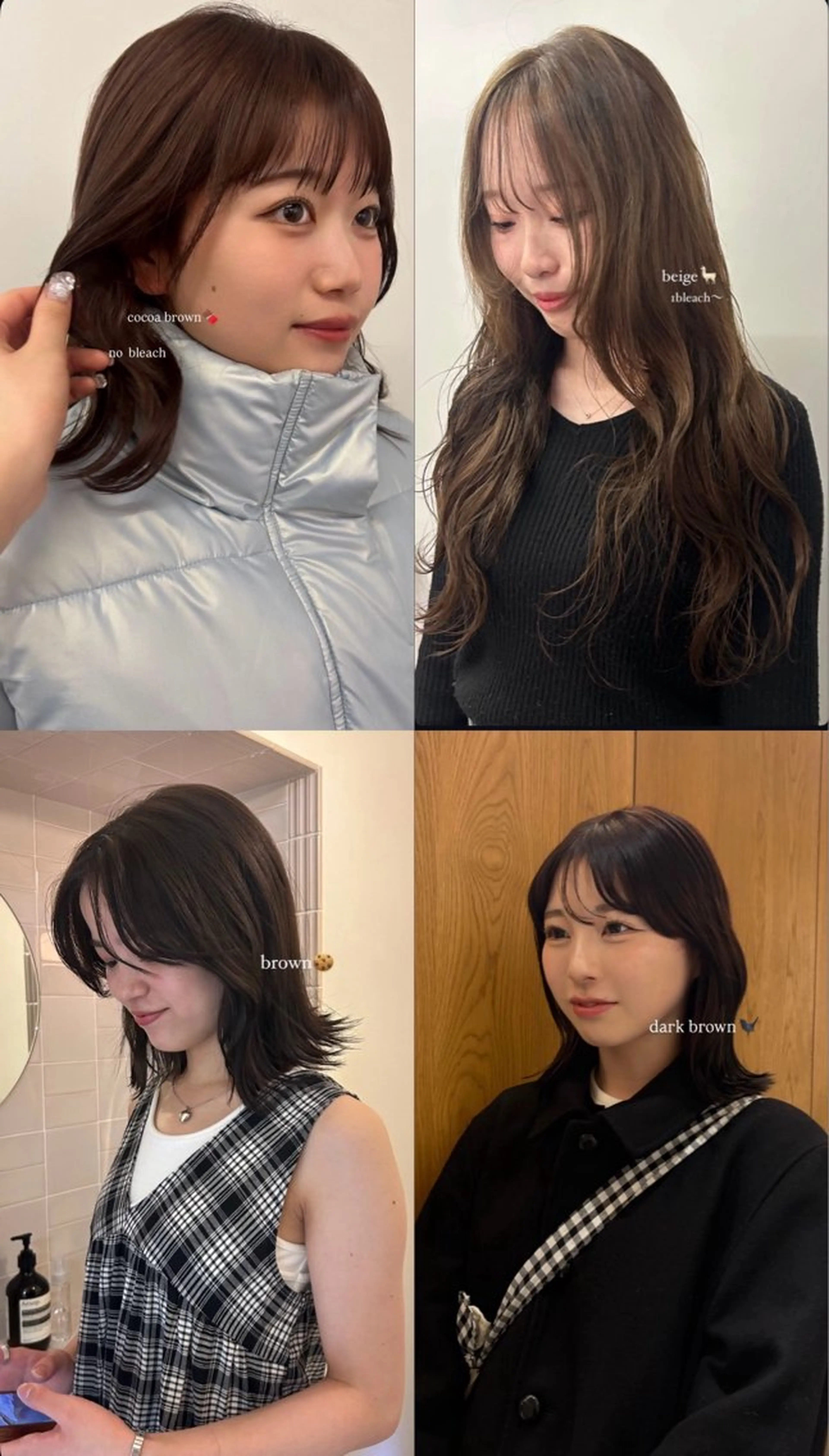 カラー ブリーチ ブラウンカラー 透明感カラー 船越 愛のヘアスタイル