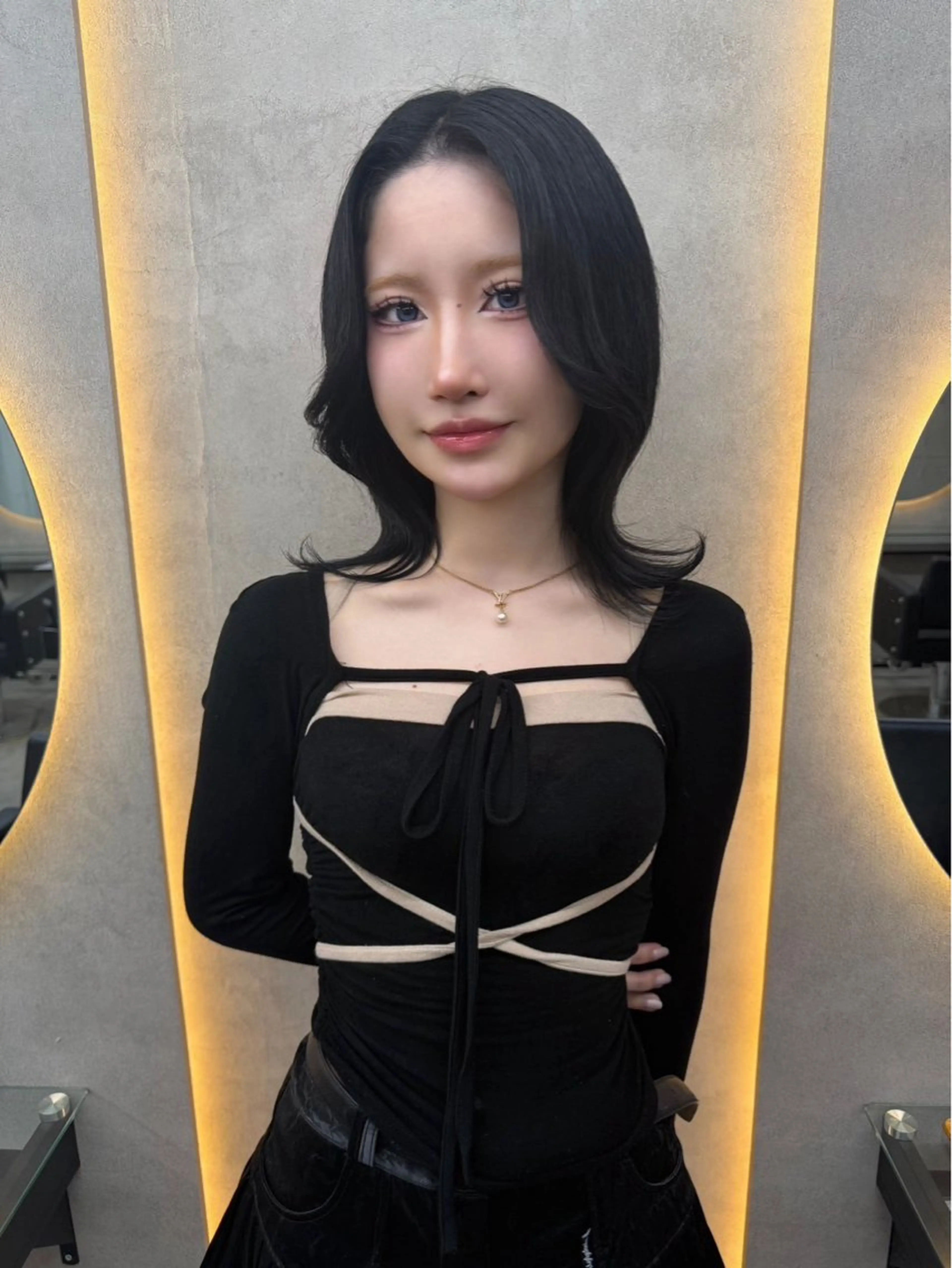 ミディアム 宮田 優花のヘアスタイル