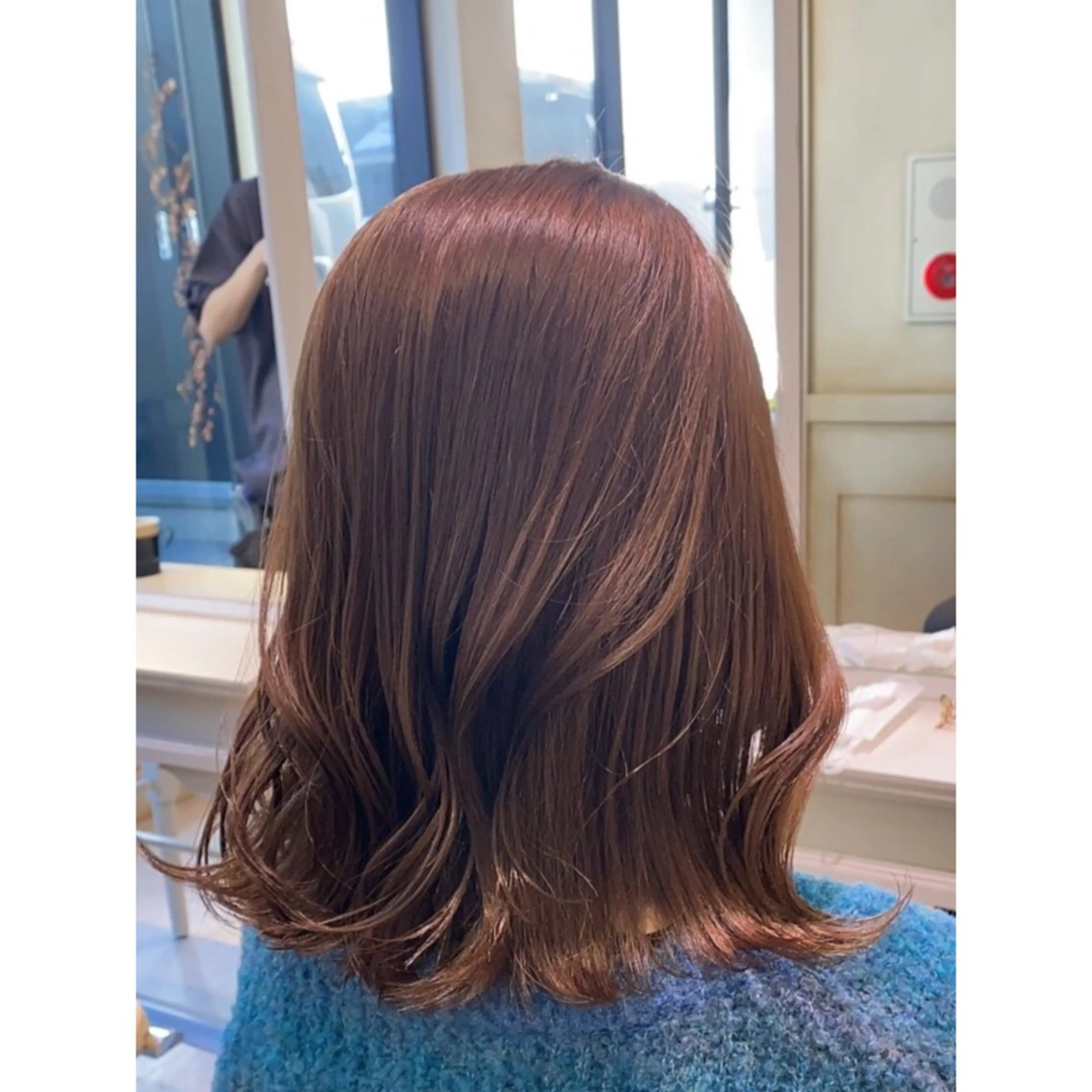 ミディアム カラー ブラウンカラー ピンクカラー ピンクブラウン 💖ブリーチ/暖色 𝐘𝐮𝐢💖のヘアスタイル