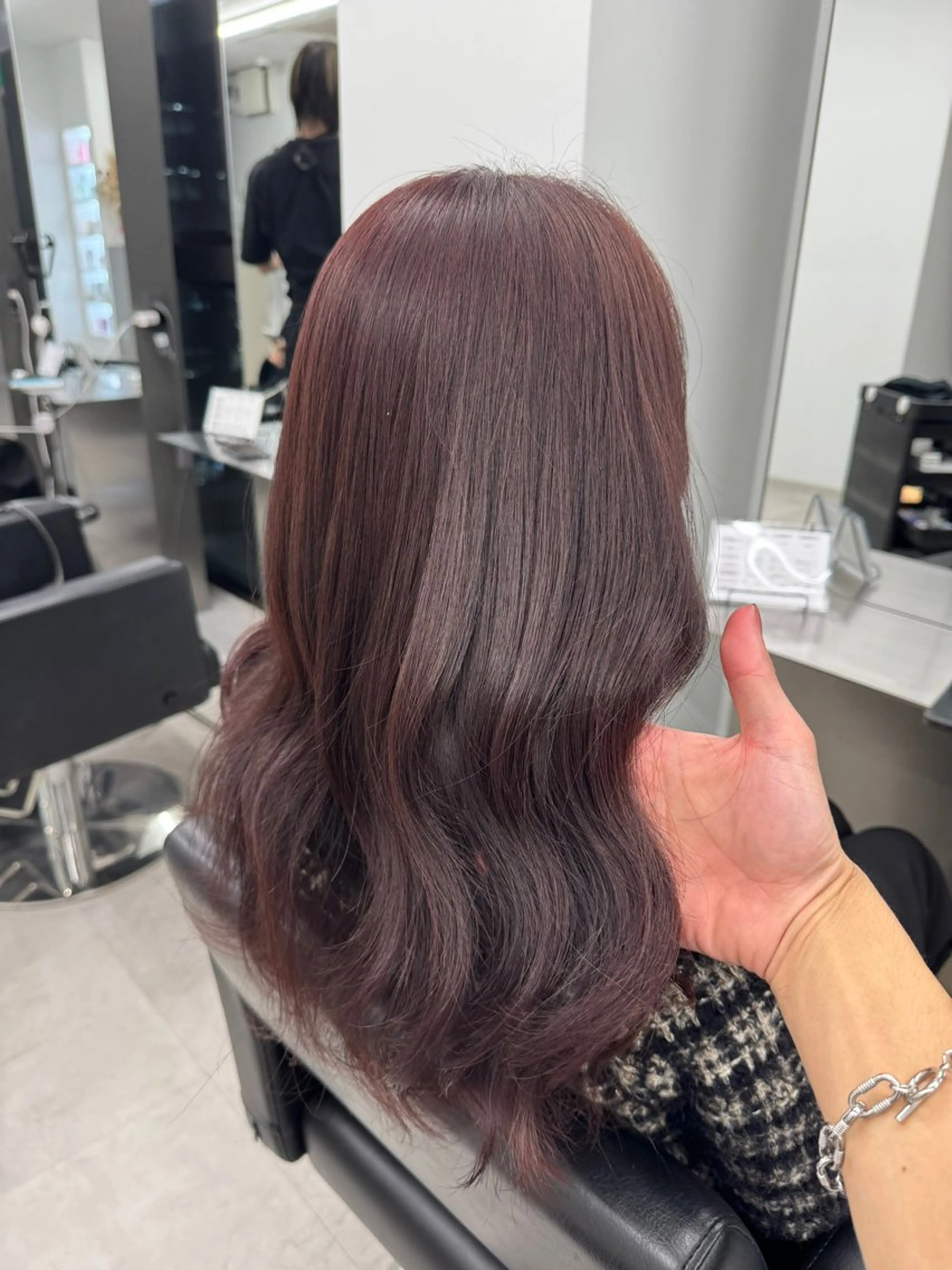 ロング カラー ブリーチ ブラウンカラー ブリーチなしカラー ピンクカラー ピンクブラウン カット ヘアカラー トリートメント エクステ/透明感/ 韓国ヘア/KENTAのヘアスタイル