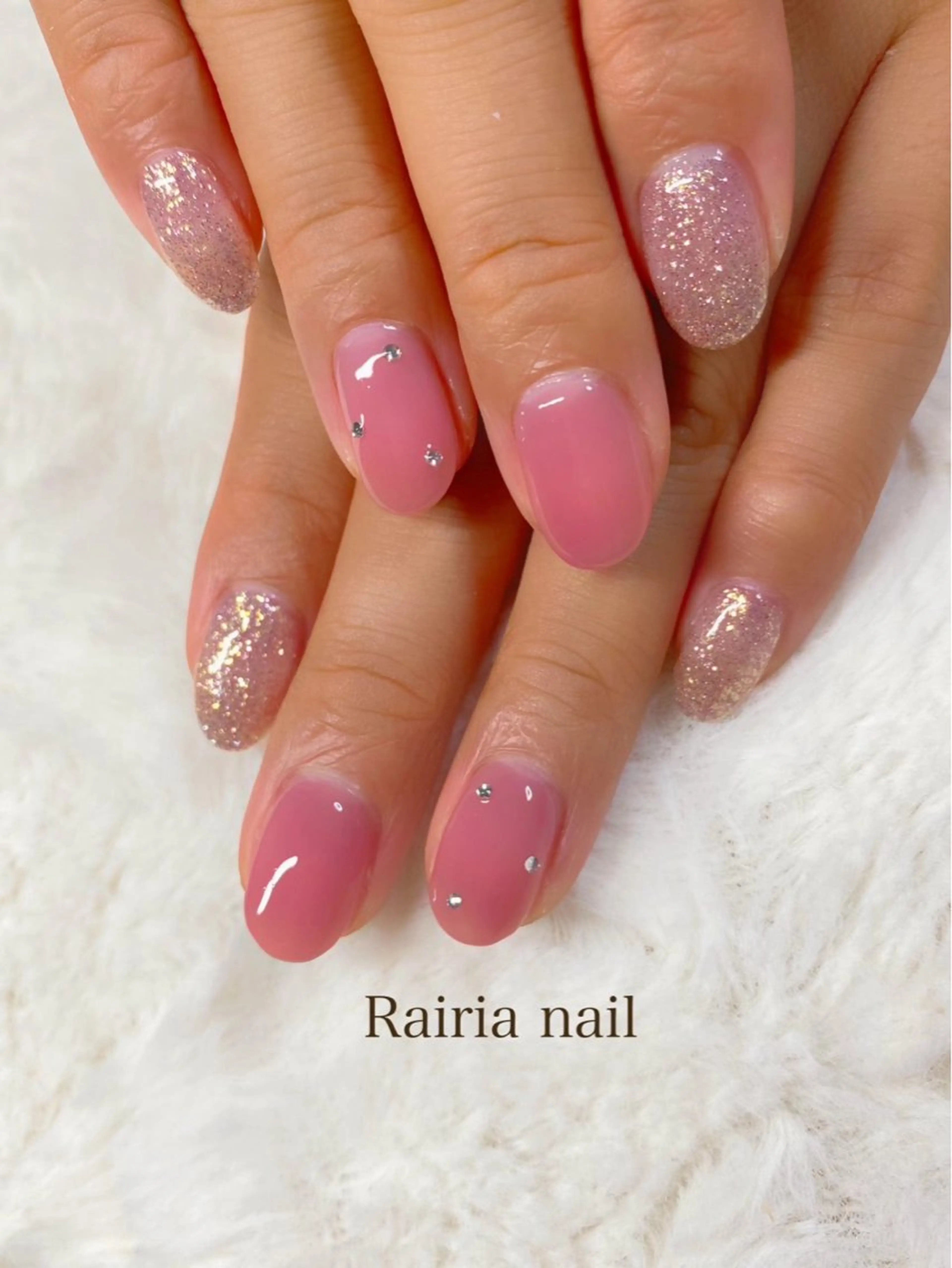 ネイル グリーン 持ち込み ハンドネイル Rairia nail本八幡店のネイルデザイン