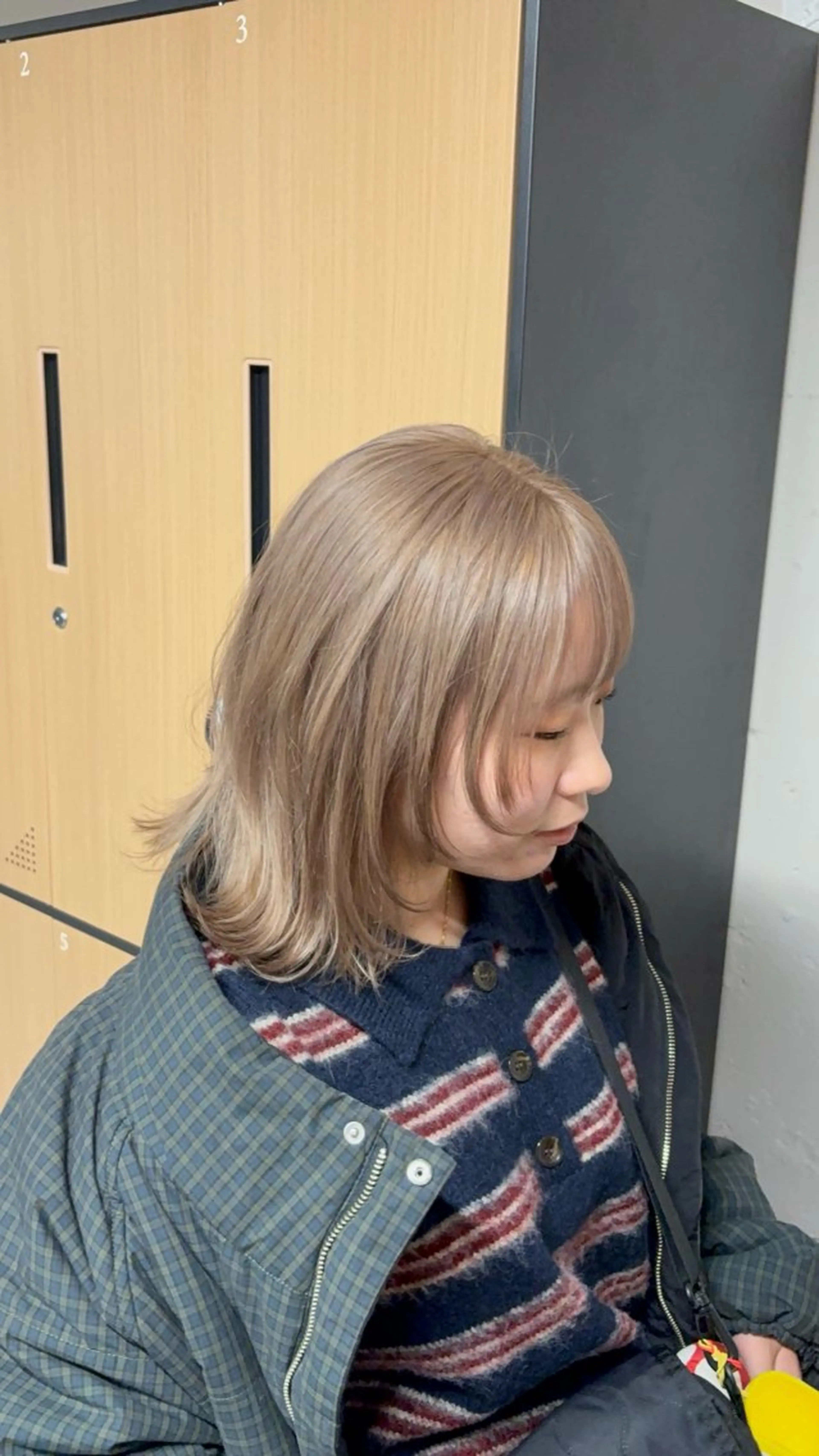 ミディアム tokute 中野真咲🐺のヘアスタイル