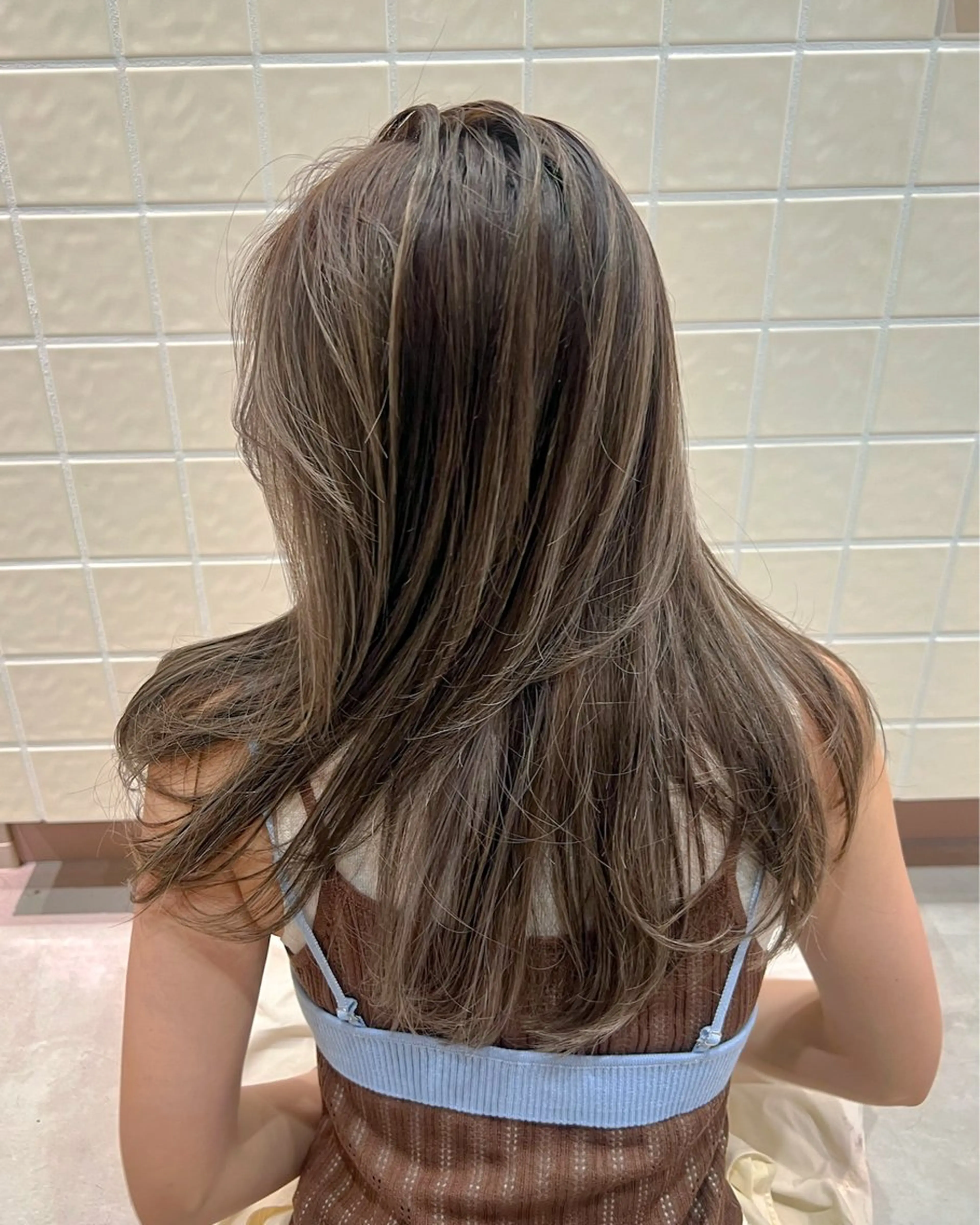 ロング ハイライト レイヤーカット 色素薄めカラー❤︎ chihiroのヘアスタイル