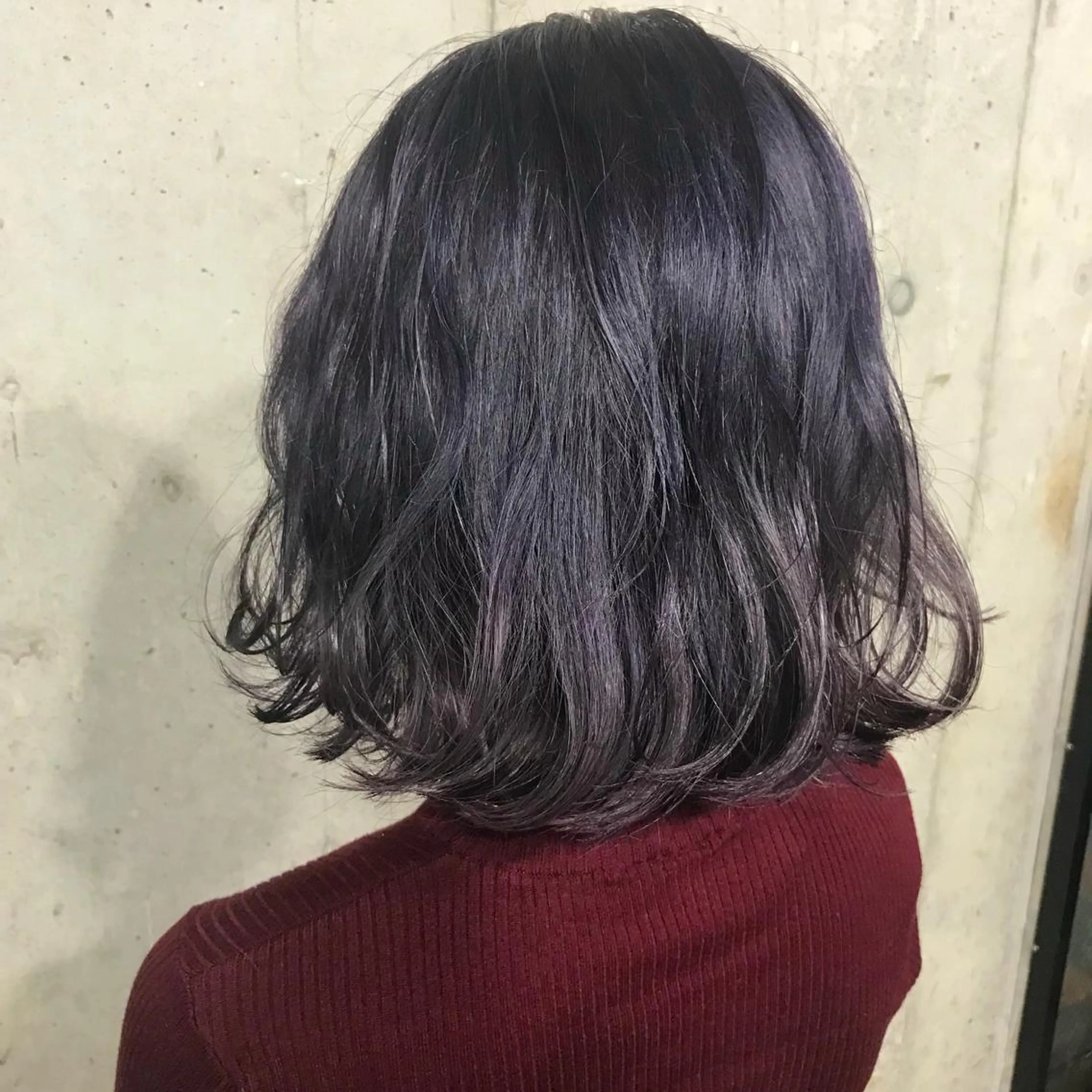 ミディアム カラー パーマ ヘアアレンジ メンズ キッズ マツエク・マツパ パープルカラー サロンドミルク 原宿のヘアスタイル