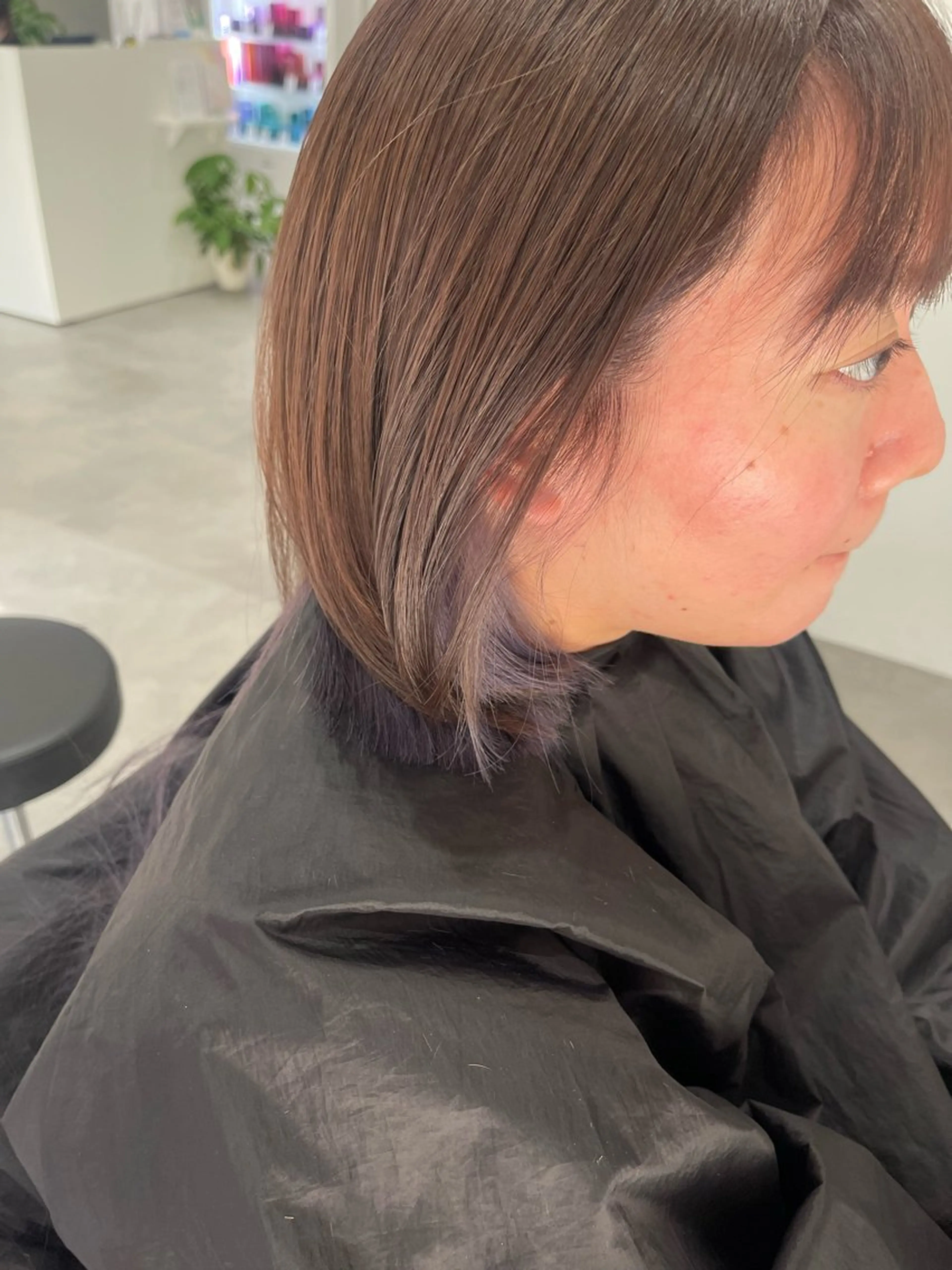 ミディアム カラー インナーカラー パープルカラー ヘアカラー トリートメント 似合わせ／代表 髪質改善/山田将大のヘアスタイル