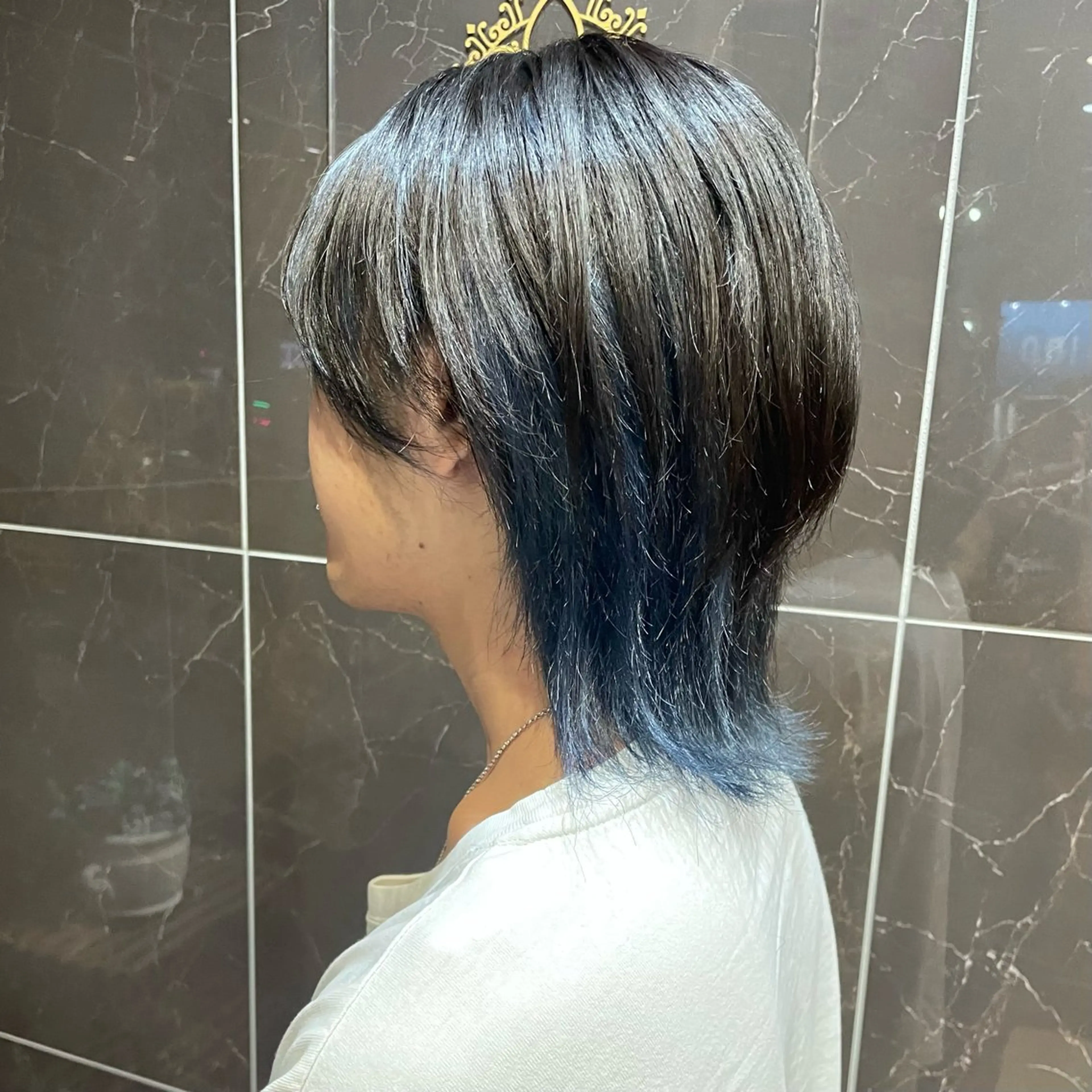 カラー ブリーチ ブルーカラー MICHIRU 🐈‍⬛💞のヘアスタイル