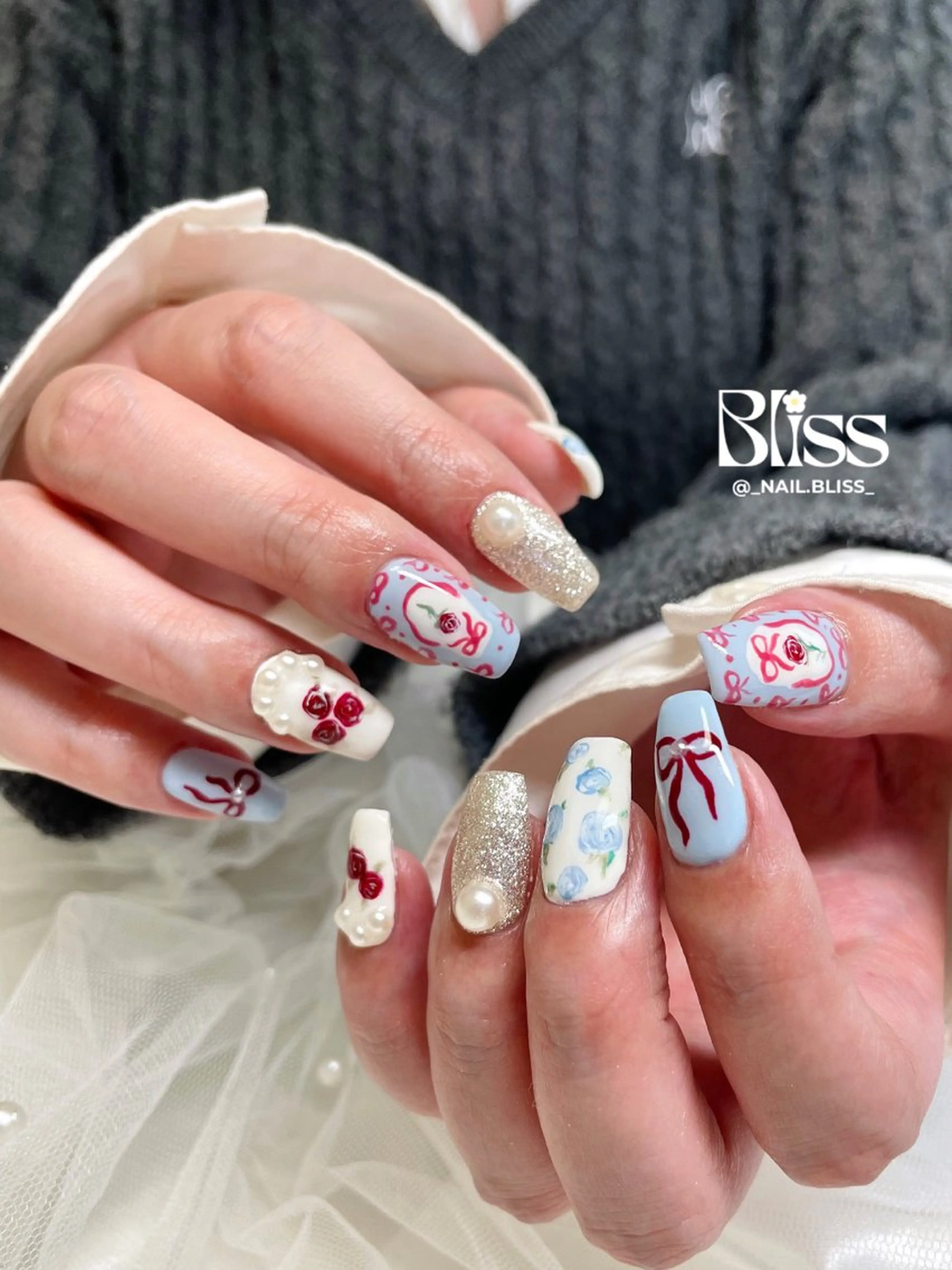 ネイル 持ち込み ハンドネイル NAIL BLISSのネイルデザイン