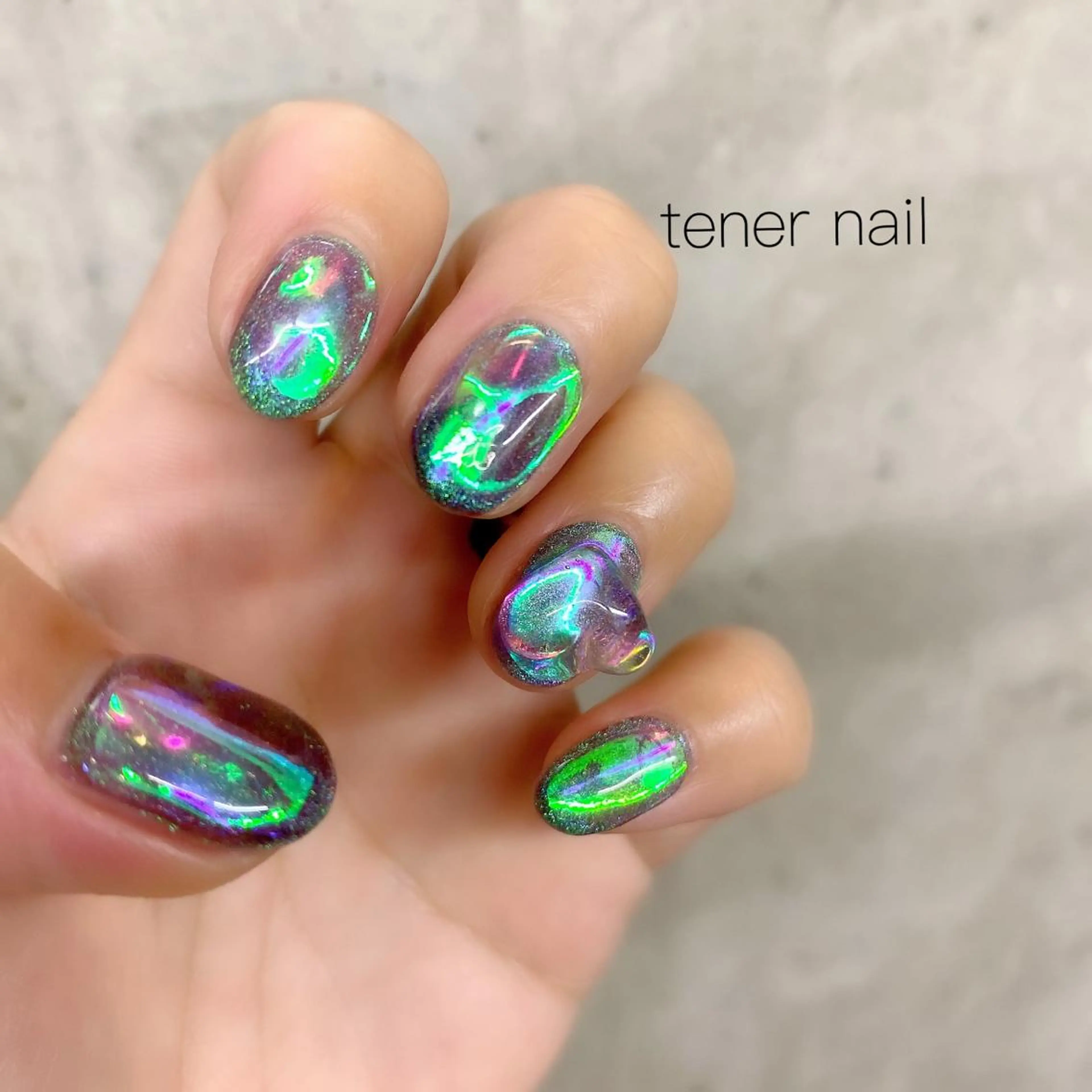 ネイル 氷ネイル・うるうるネイル マグネットネイル tener  nail  テネルネイル所属・テネルネイル tener nailのネイルデザイン