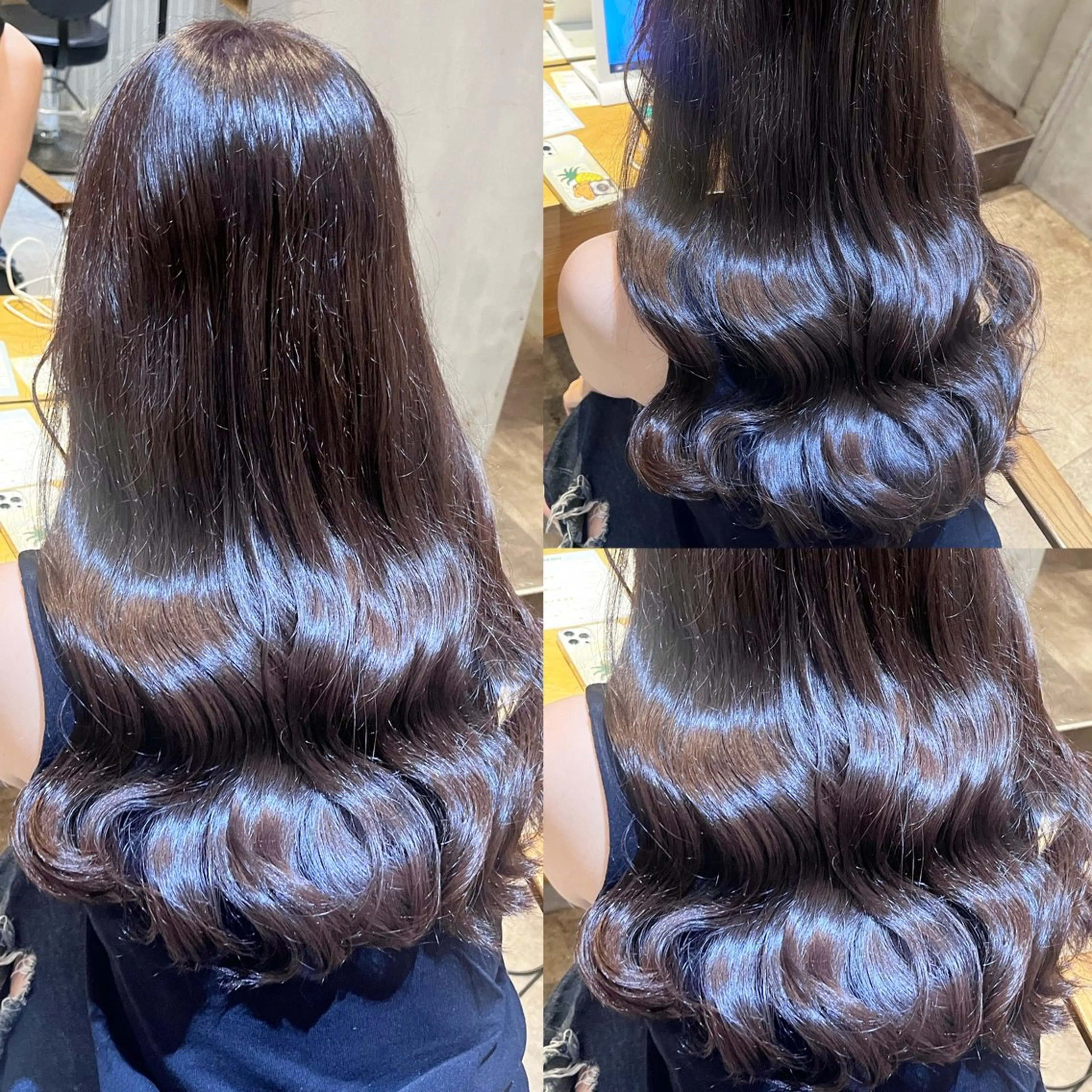 ロング カット ヘアカラー トリートメント ヘアセット ラフィスヘアードープ所属・👑髪質改善wカラー /ハイトーン/アユカのヘアスタイル