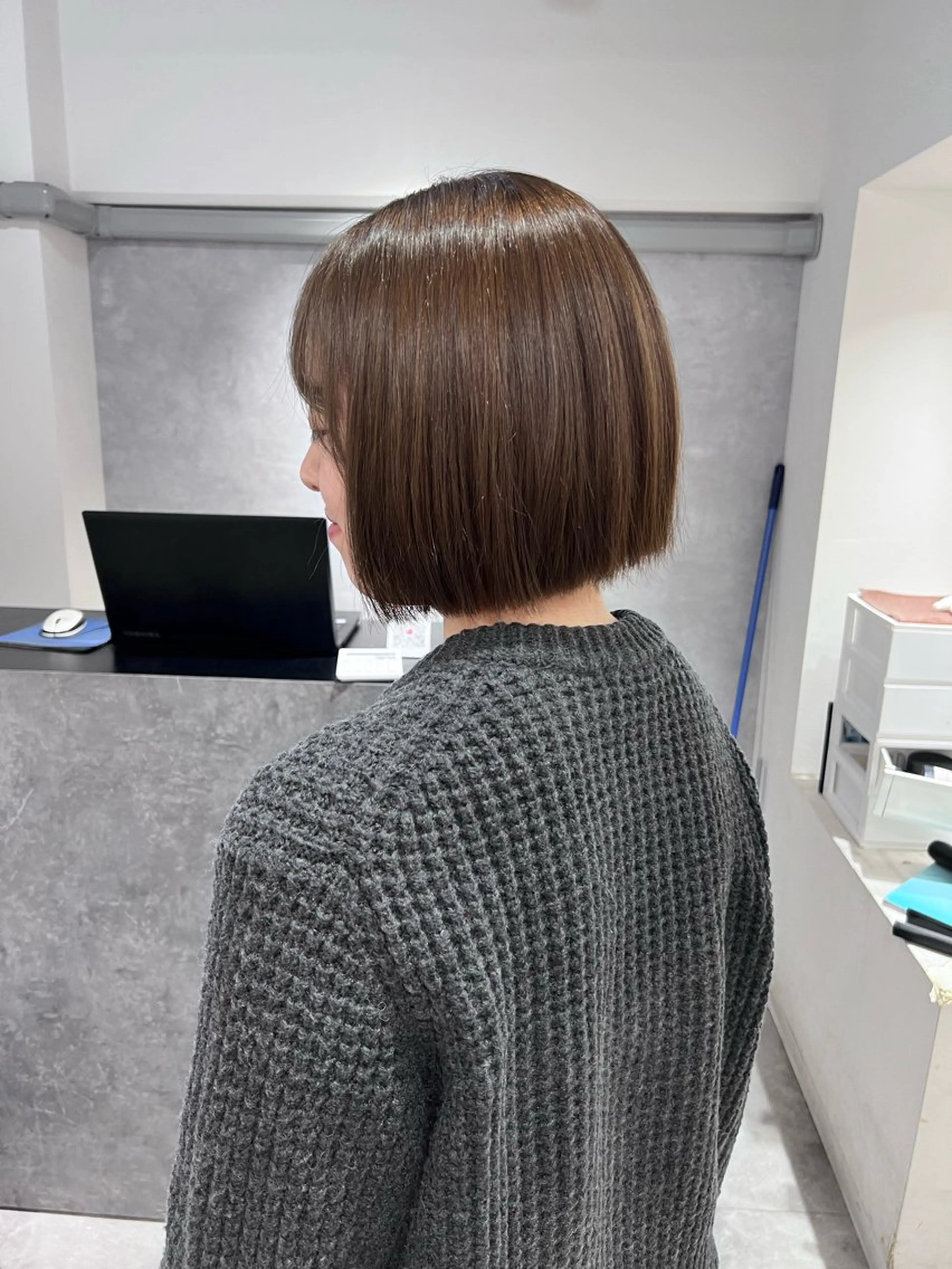 ショート カラー 黒髪 ブリーチ 透明感カラー 顔周りカット レイヤーカット カット ヘアカラー 透明感/レイヤー 🇰🇷tomonaのヘアスタイル