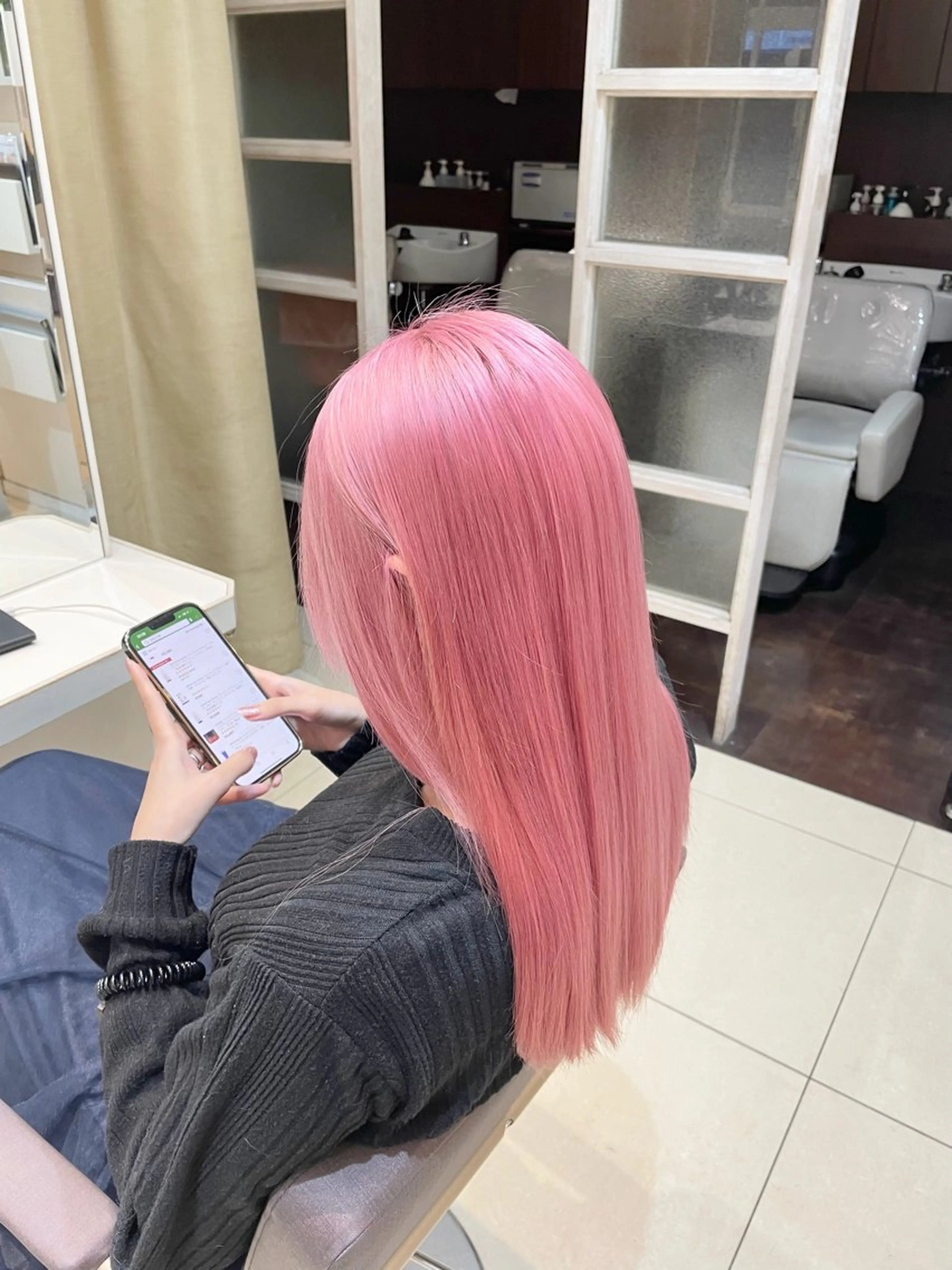 ロング カラー ピンクカラー カット ヘアカラー トリートメント 《ブリーチ/赤み消し /髪質改善》若松良樹のヘアスタイル