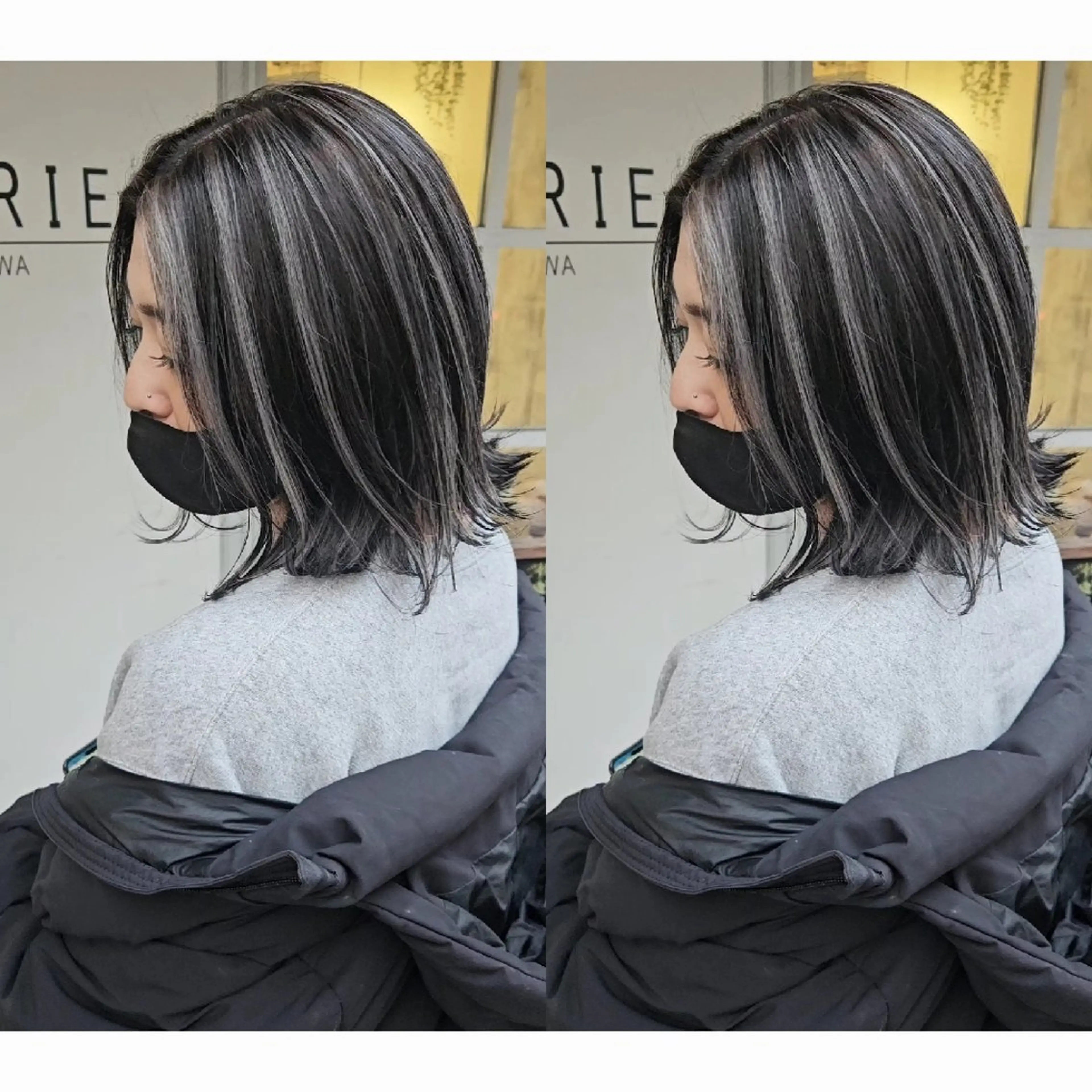 ショート 外国人風カラー ハイライト レイヤーカット ヘアカラー cherie所属・バレイヤージュ/ ハイライト/大内格のヘアスタイル