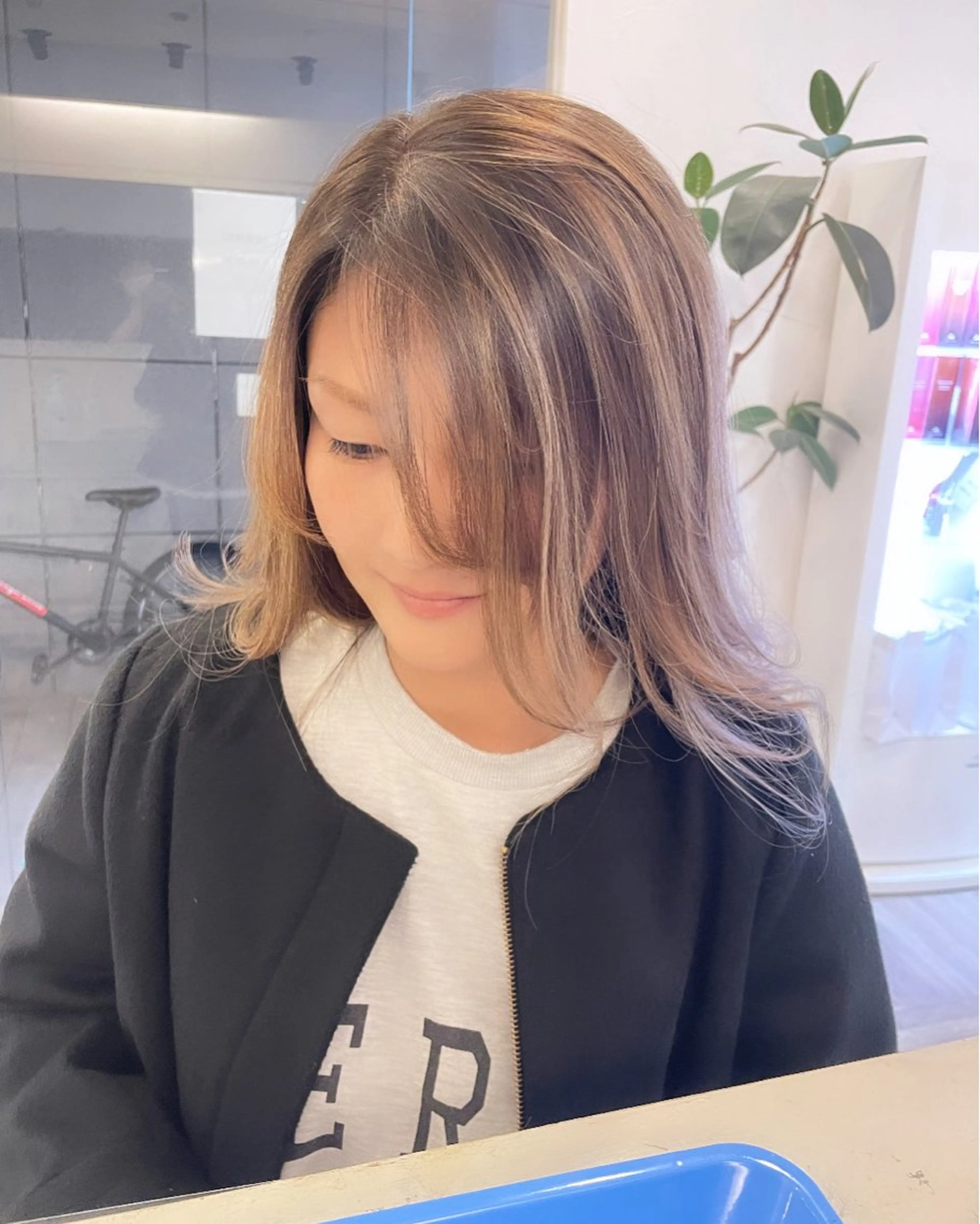 セミロング 縮毛矯正/髪質改善 主税巧一のヘアスタイル