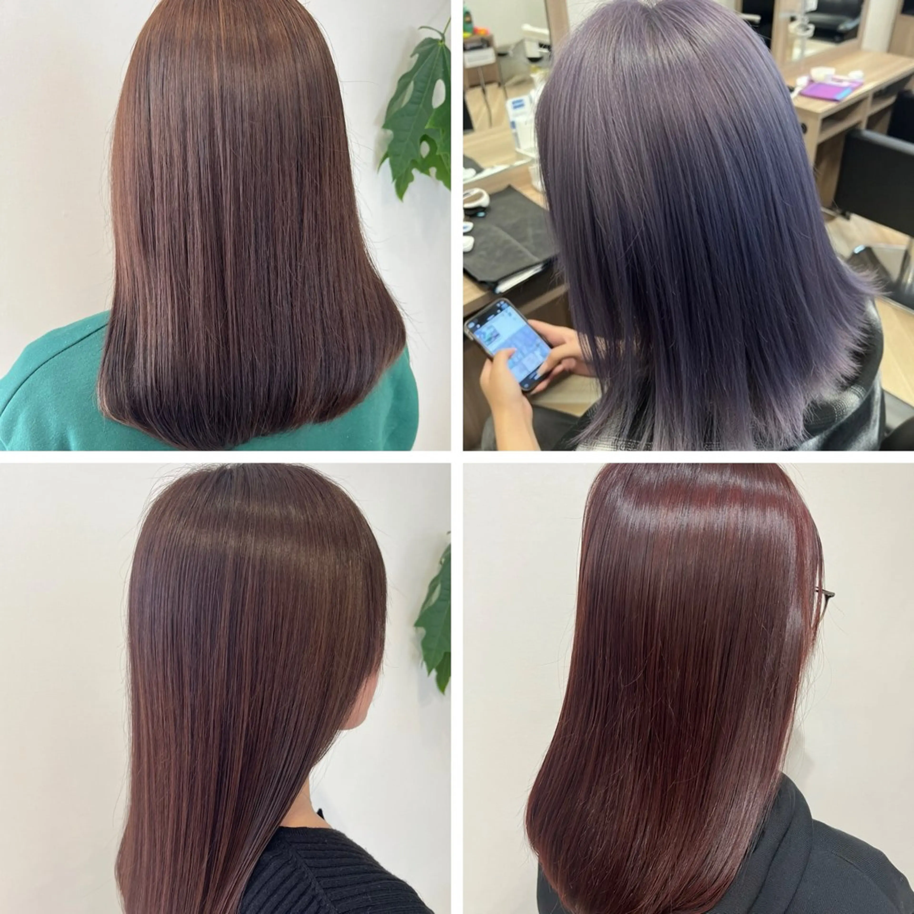 セミロング ヘアカラー トリートメント 艶髪特化 しゅんぼう 長岡髪質改善のヘアスタイル