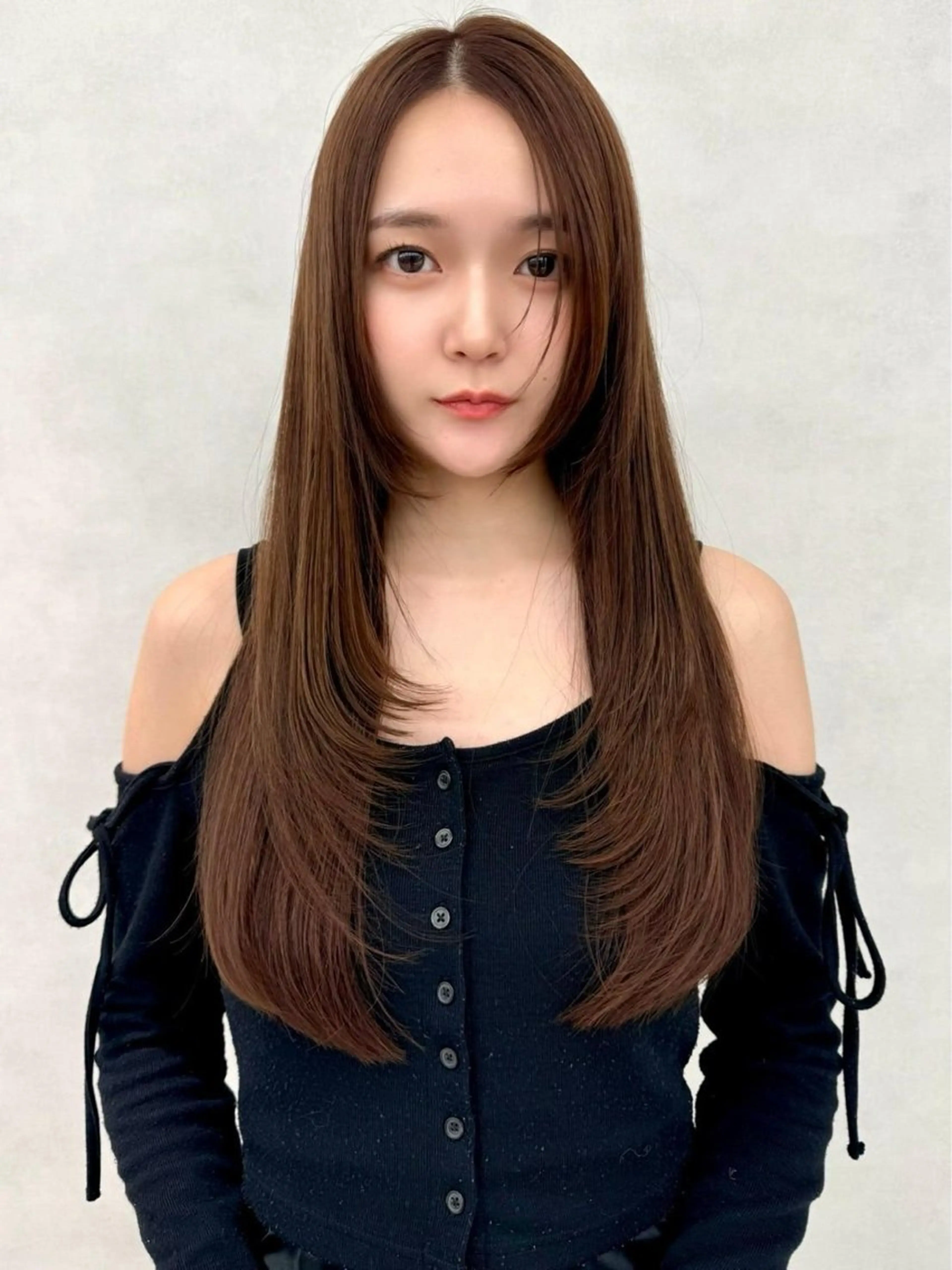 ロング カット ヘアカラー トリートメント 🇰🇷韓国レイヤー ケアカラー／田川佑紀のヘアスタイル