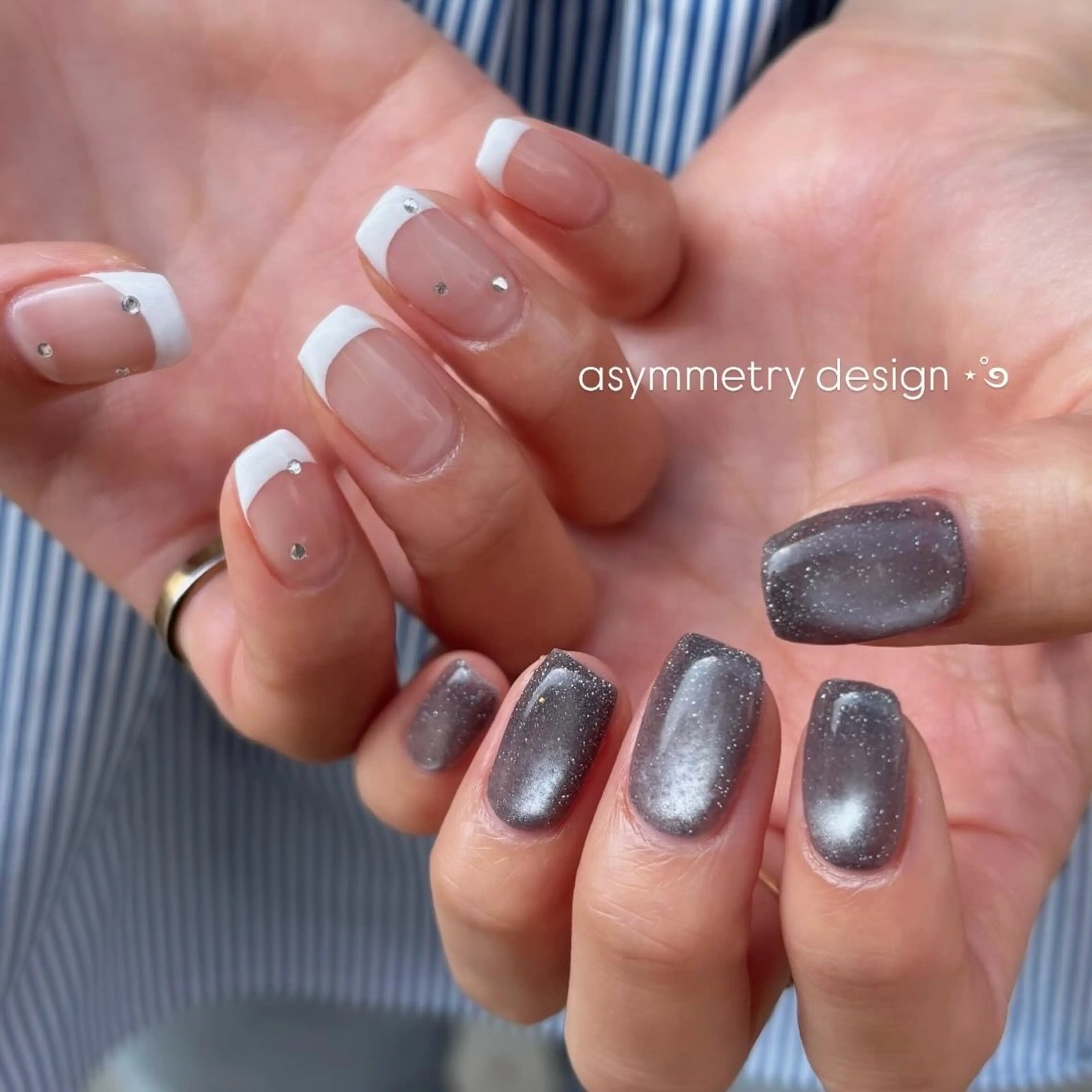 ネイル フラッシュネイル フレンチネイル ハンドネイル Ballie/ Mizukiのネイルデザイン