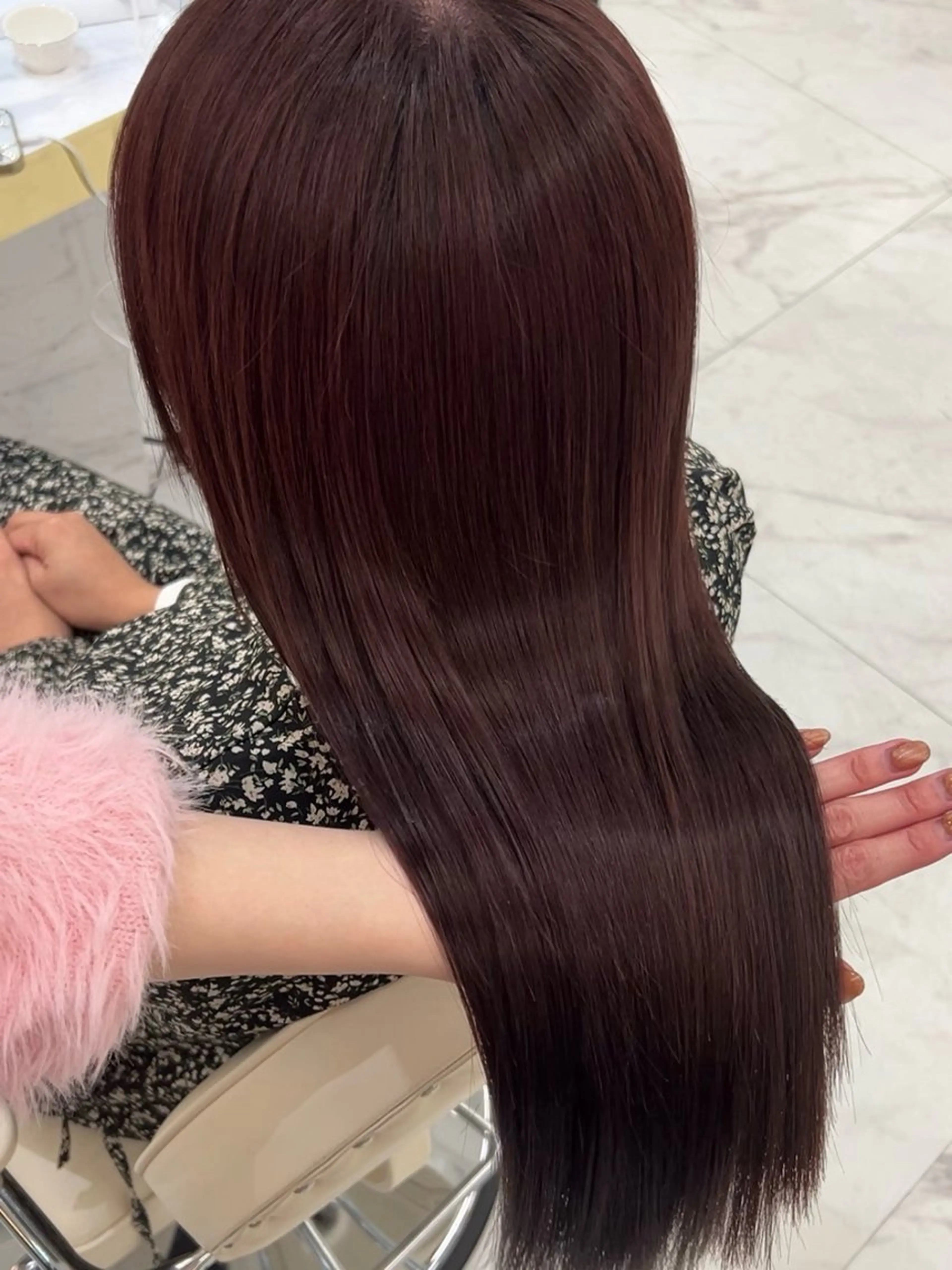 ロング カラー ヘアアレンジ カット ヘアカラー 縮毛矯正 トリートメント maoブリーチ無し 似合わせカラーのヘアスタイル