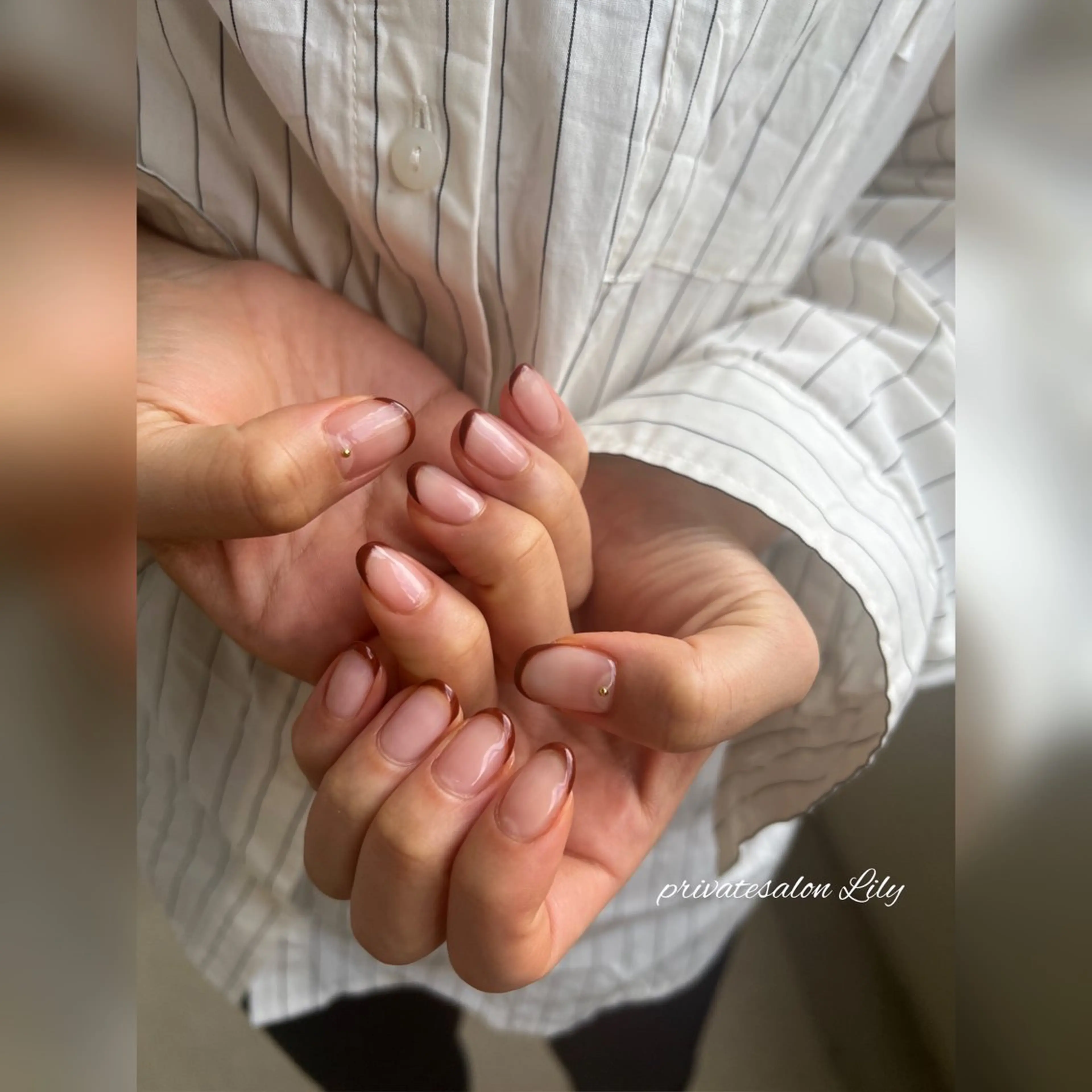 ネイル クリアネイル フレンチネイル ハンドネイル salon Lilyのネイルデザイン