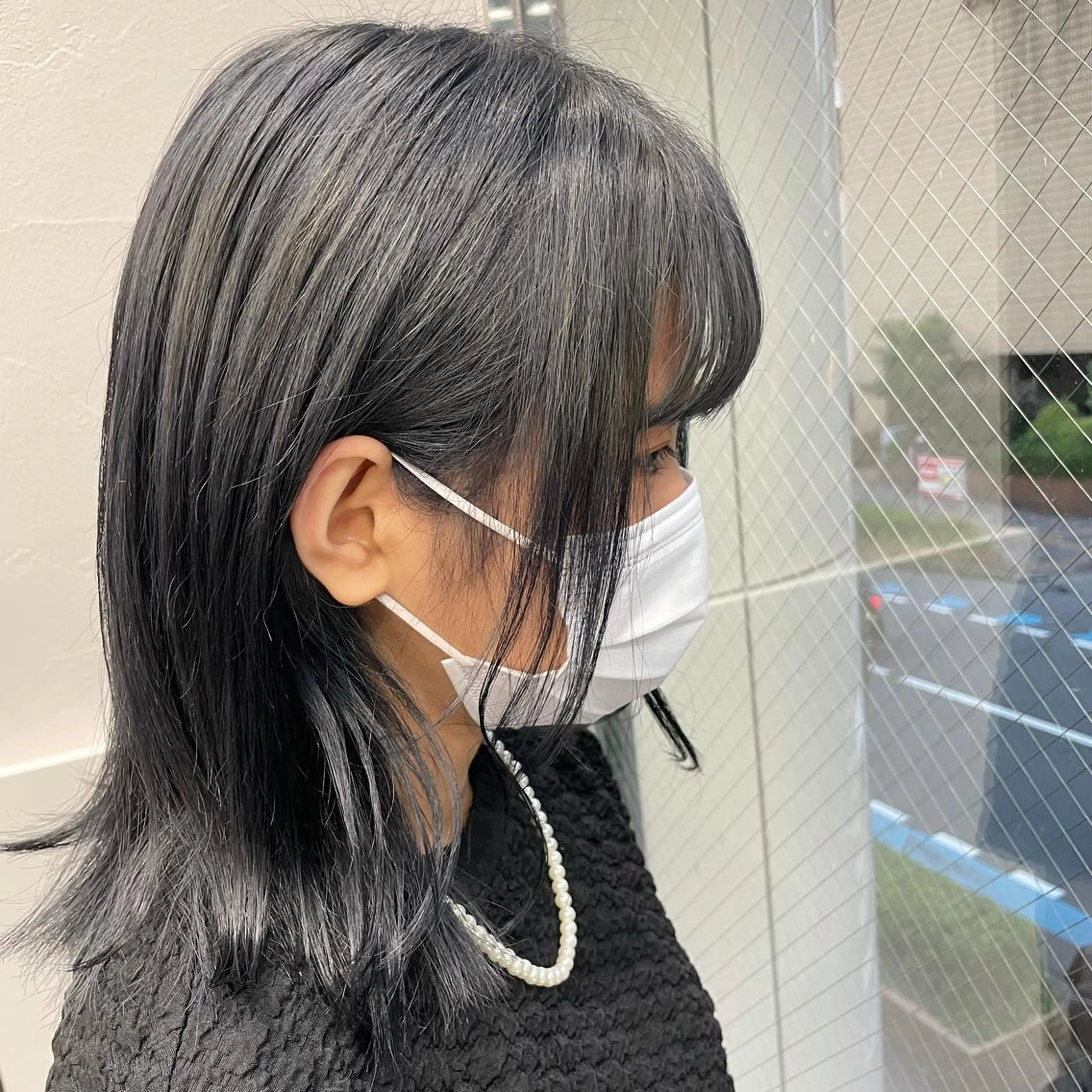 ミディアム カラー アッシュ アッシュグレー ブリーチ 🌼杉田 胡桃🌼のヘアスタイル