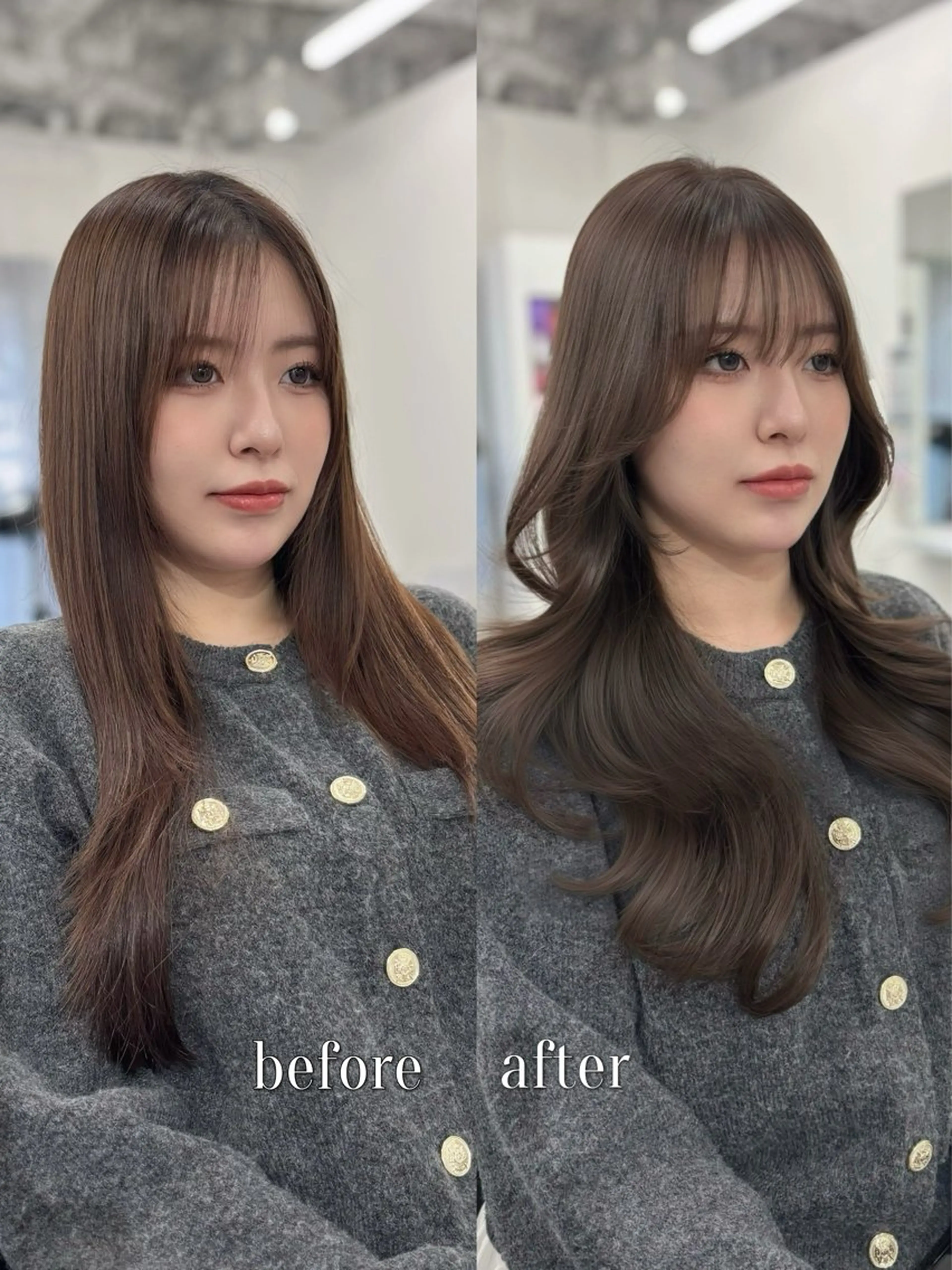 ロング カット ヘアカラー トリートメント 赤みなしカラー/梅田 /レイヤー/IORIのヘアスタイル