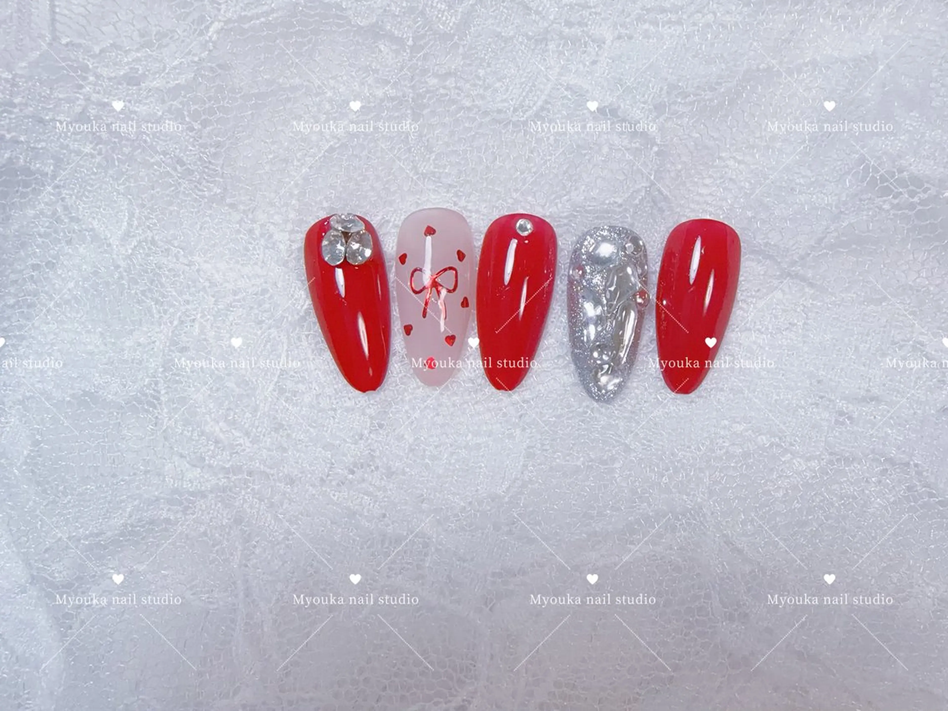 ネイル チークネイル 長さ出し フットネイル ジェルネイル グラデーション ハンドネイル ハンドケア Myouka所属・Myouka 板橋区大山駅前店のネイルデザイン