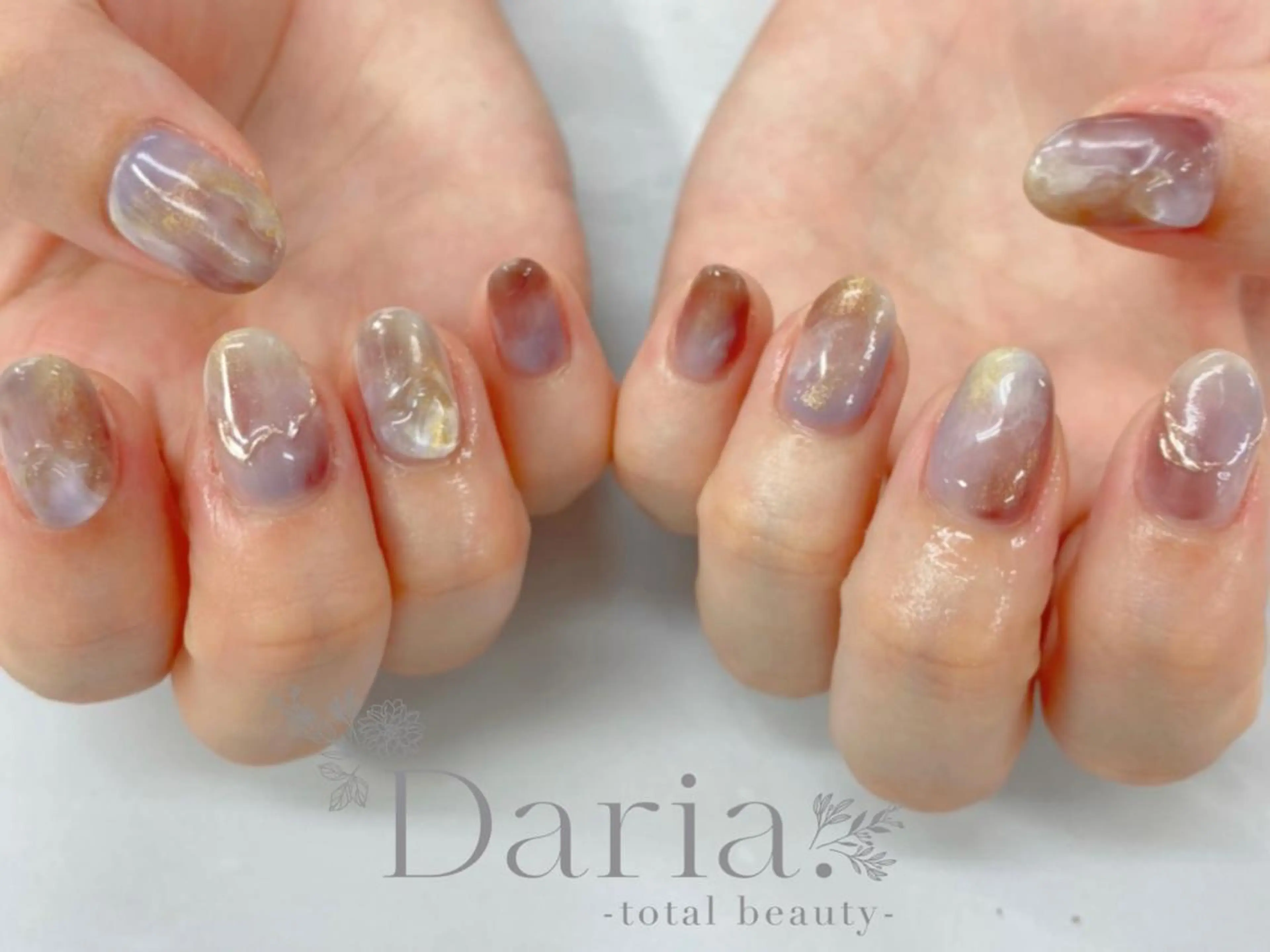 ネイル ジェルネイル ニュアンスネイル ワンカラーネイル パラジェル Daria. nailのマツエク・マツパデザイン