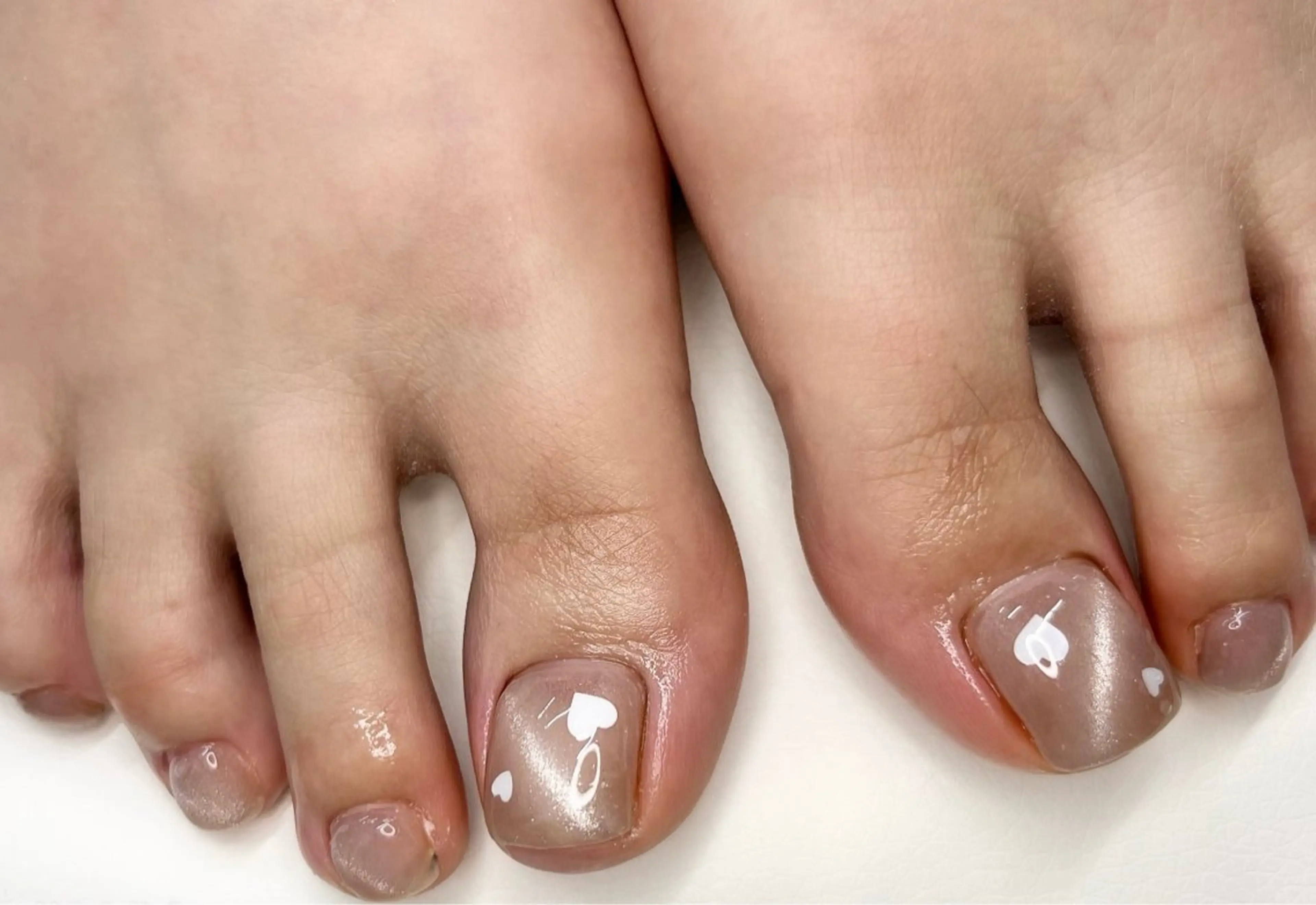 ネイル フットネイル ハート マグネットネイル peTiT NAILISTのネイルデザイン