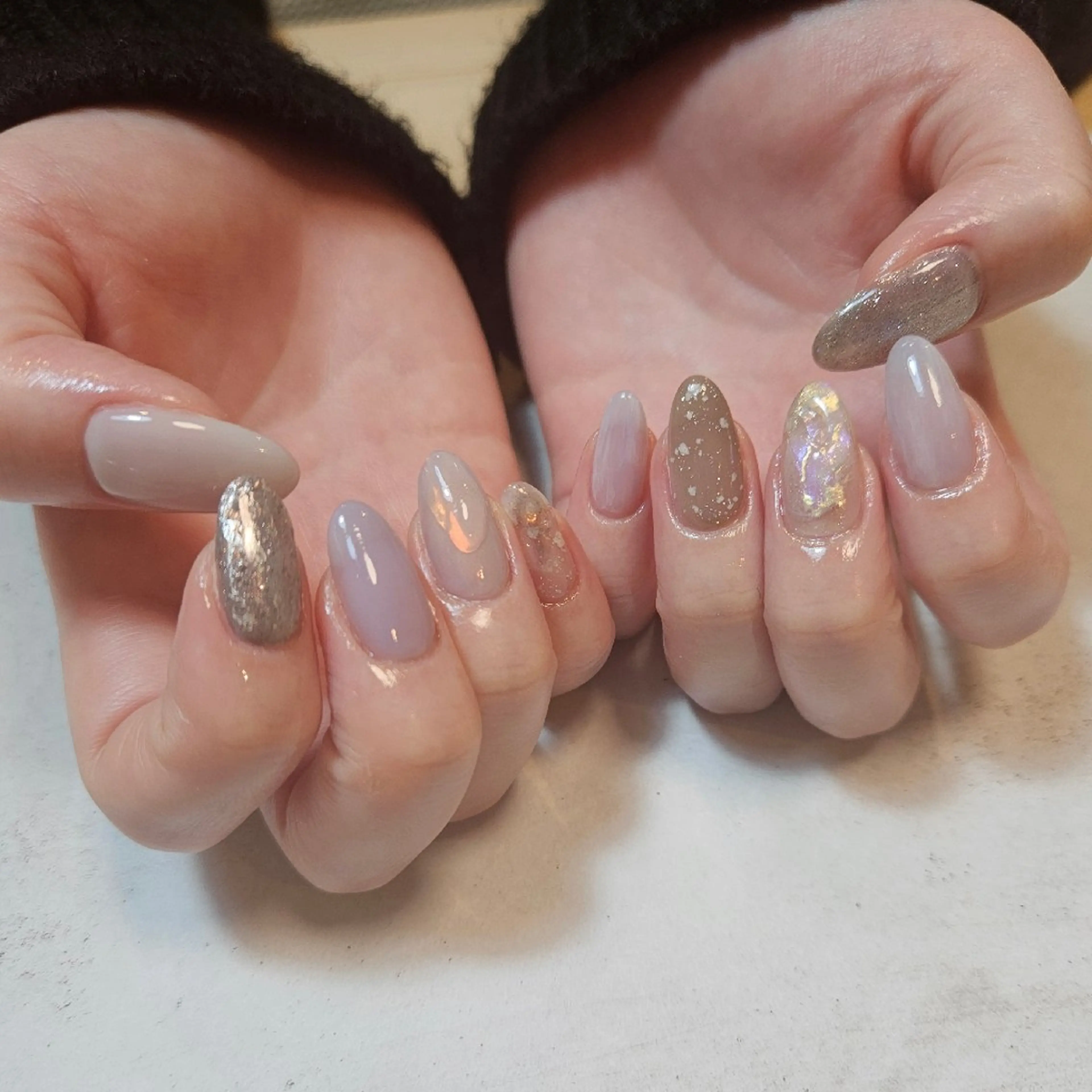 ネイル ジェルネイル マグネットネイル ニュアンスネイル パラジェル バレンタイン ハンドネイル Nailsalon manoのネイルデザイン