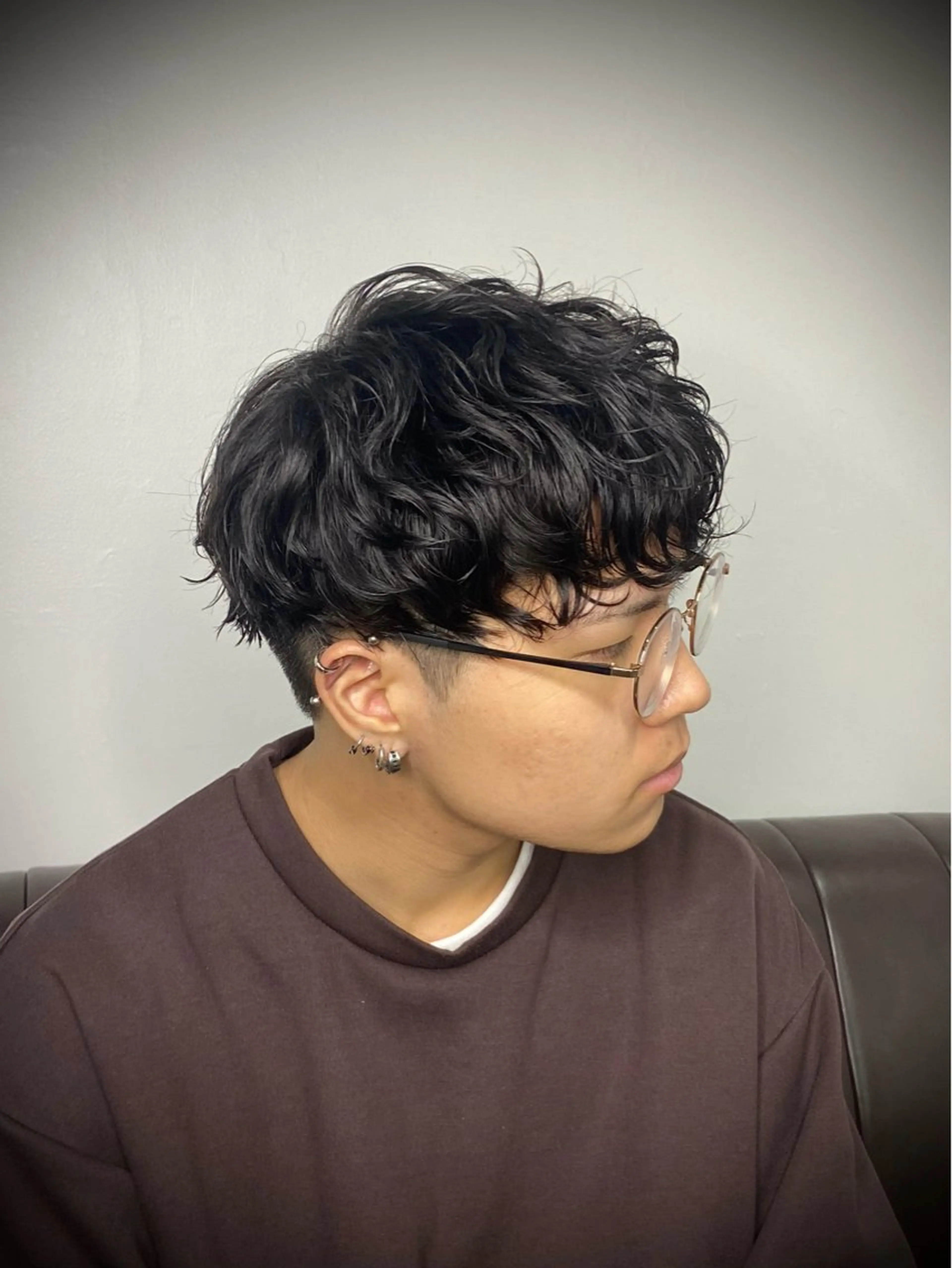 パーマ メンズ カット パーマ 柄﨑 比呂/ancielのヘアスタイル