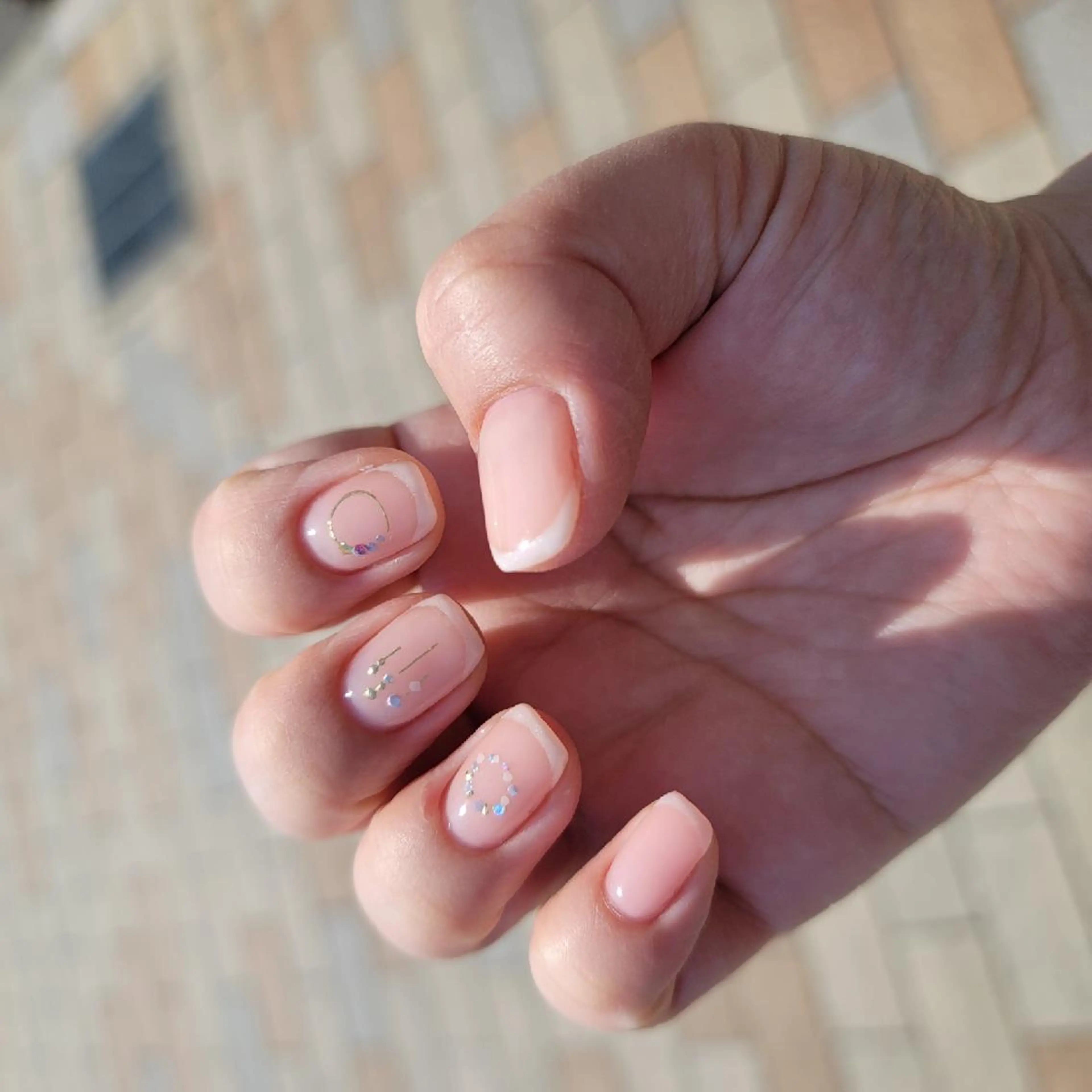 ネイル アートネイル フレンチネイル ピンク ハンドネイル へなちょこ ネイリストのネイルデザイン