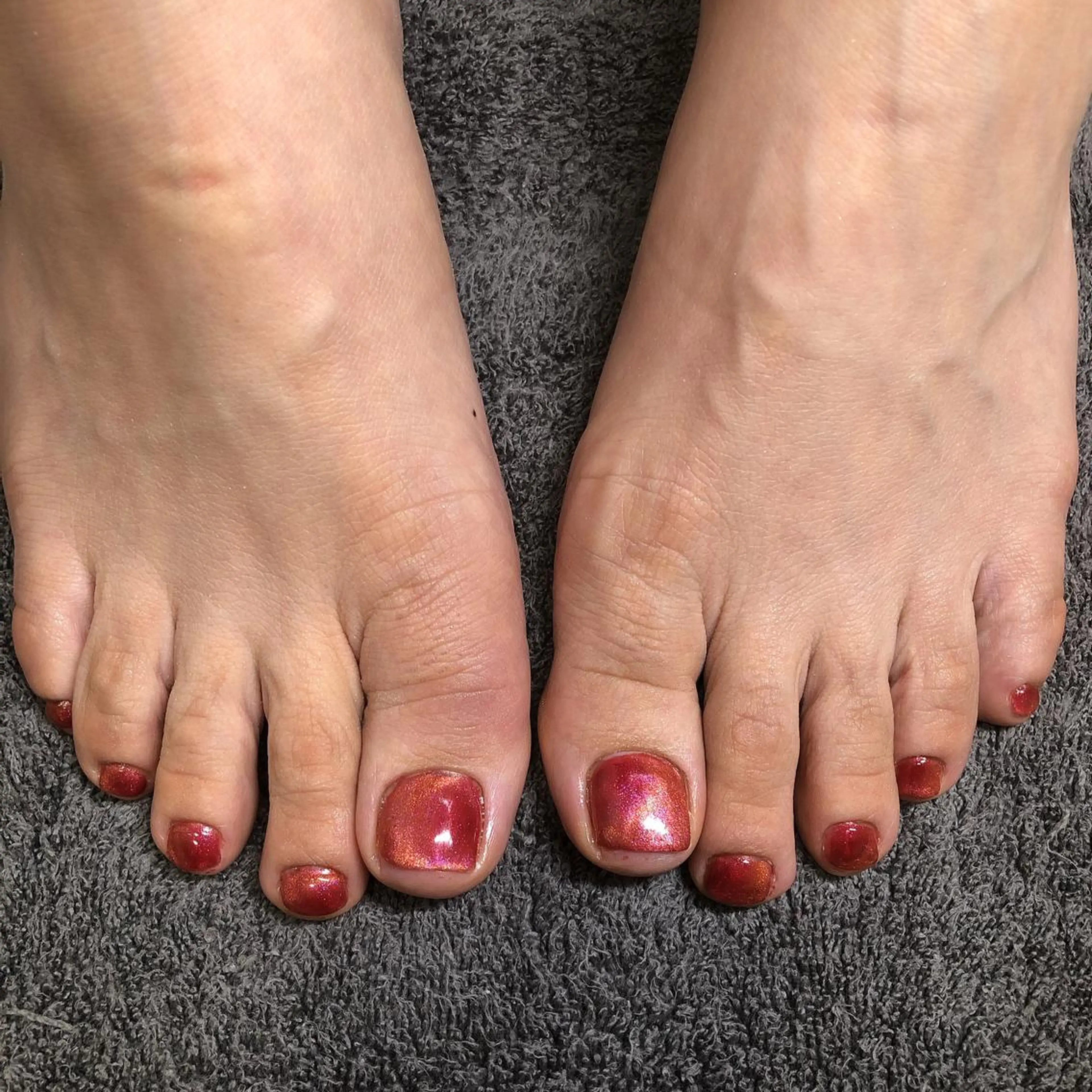 ネイル フットネイル ジェルネイル マグネットネイル ワンカラーネイル 奥園 良恵のネイルデザイン