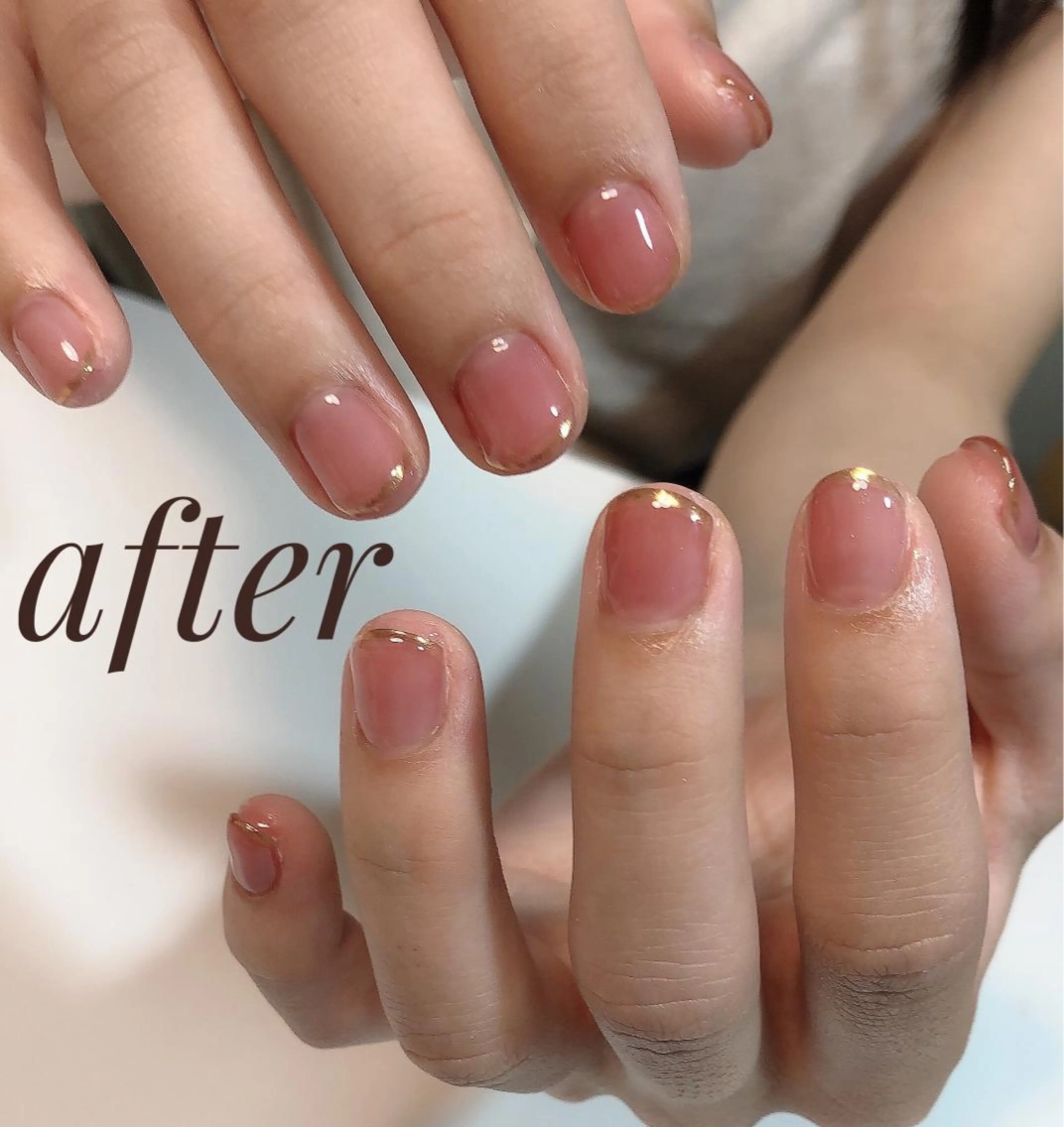 ネイル フレンチネイル ミラーネイル ハンドネイル 沖縄市ネイルサロン エメラルドアイルのネイルデザイン