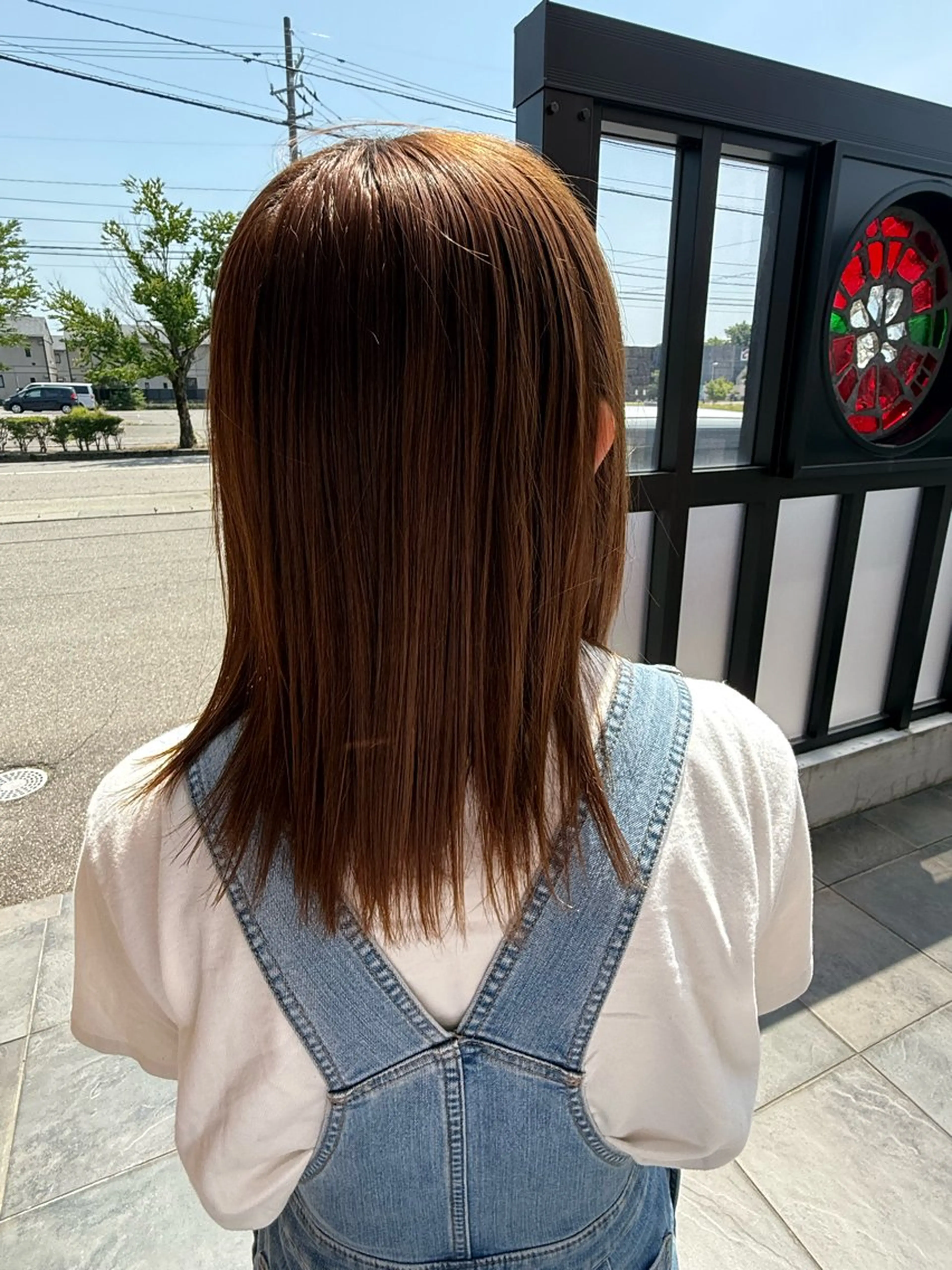 ミディアム 縮毛矯正 上田 美月のヘアスタイル