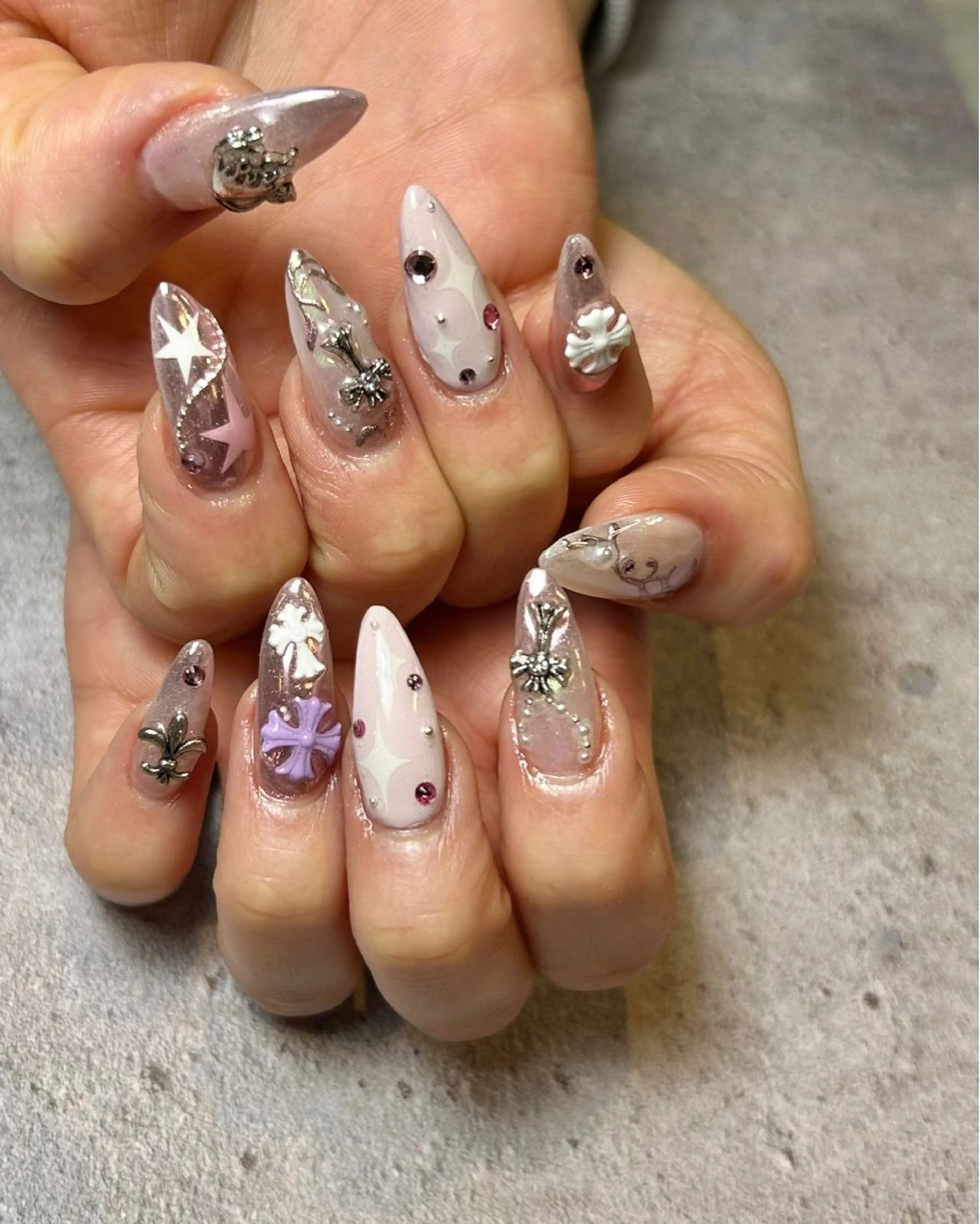 ネイル 持ち込み ピンク ハンドネイル Reflection marikoのネイルデザイン