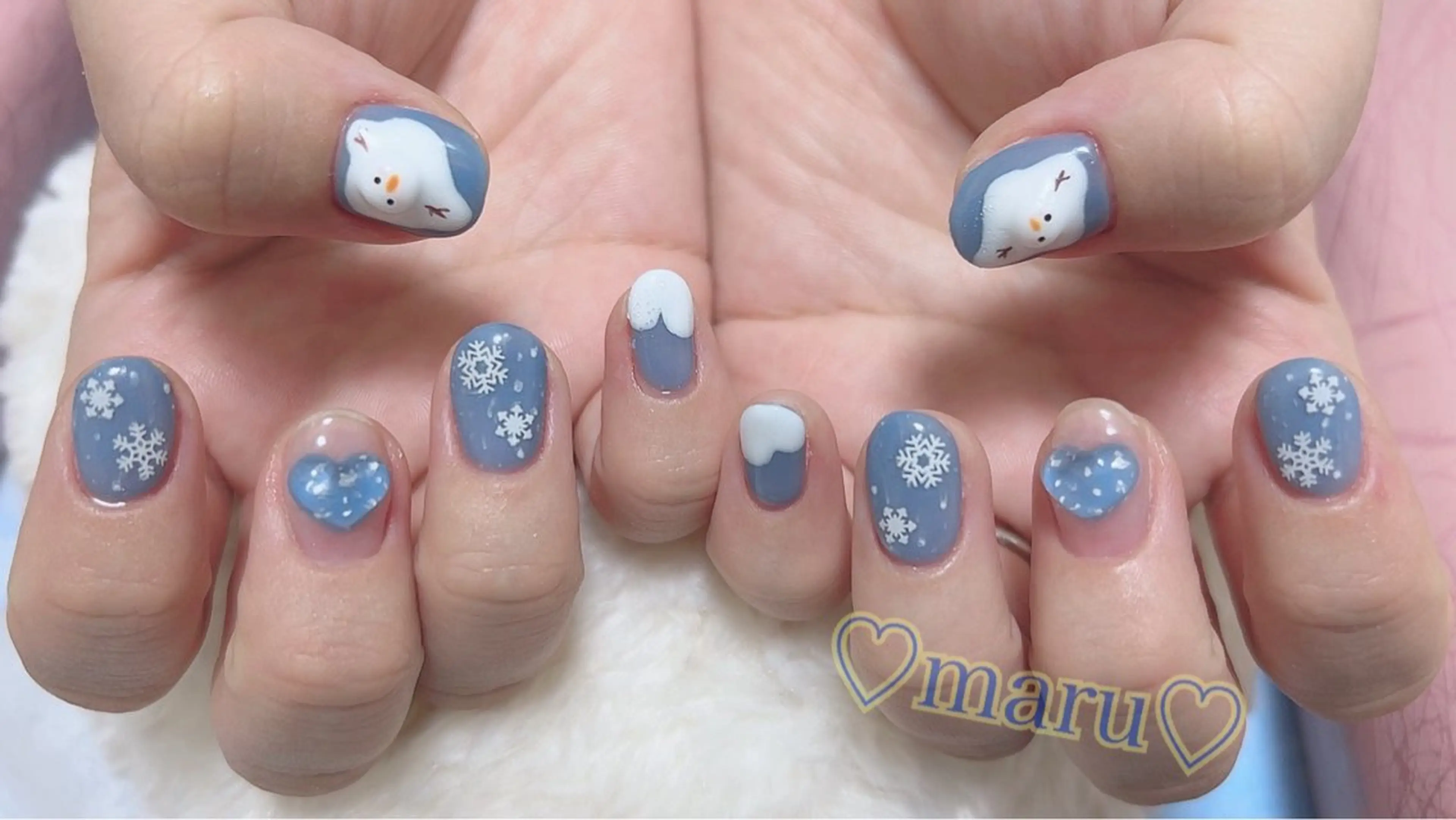 ネイル ハート ハンドネイル フットネイル まるみ ♡のネイルデザイン