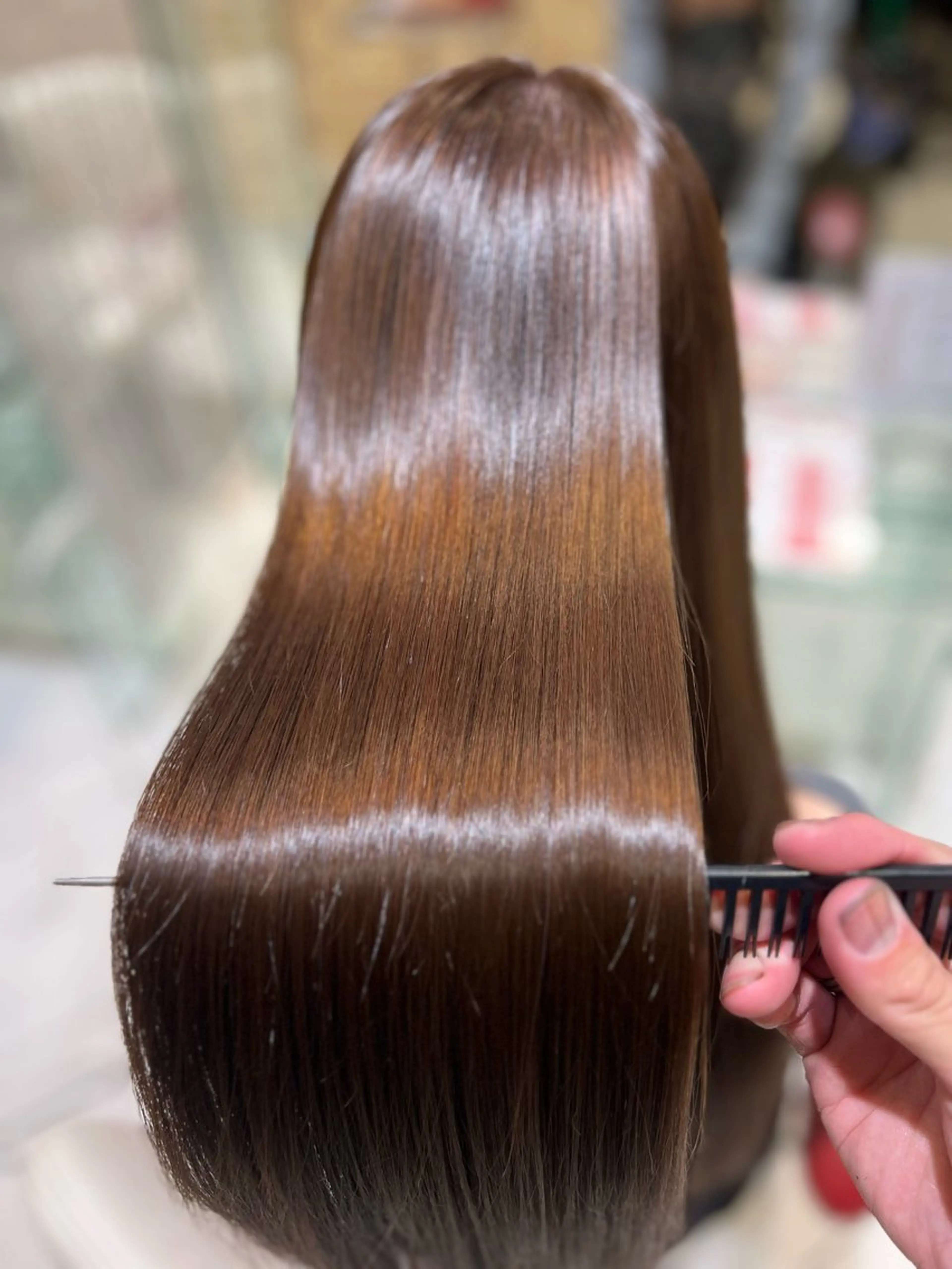 ロング カラー バレイヤージュ ブリーチ ケアブリーチ 透明感カラー デザインカラー ヘアカラー トリートメント ボブ/ハイトーン髪質 改善/越谷✨クラモチのヘアスタイル